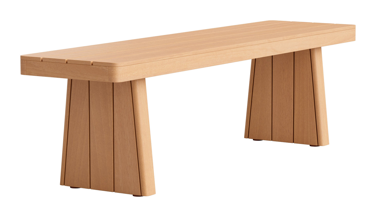 Nimone Natural Outdoor Bench - Ornate Home