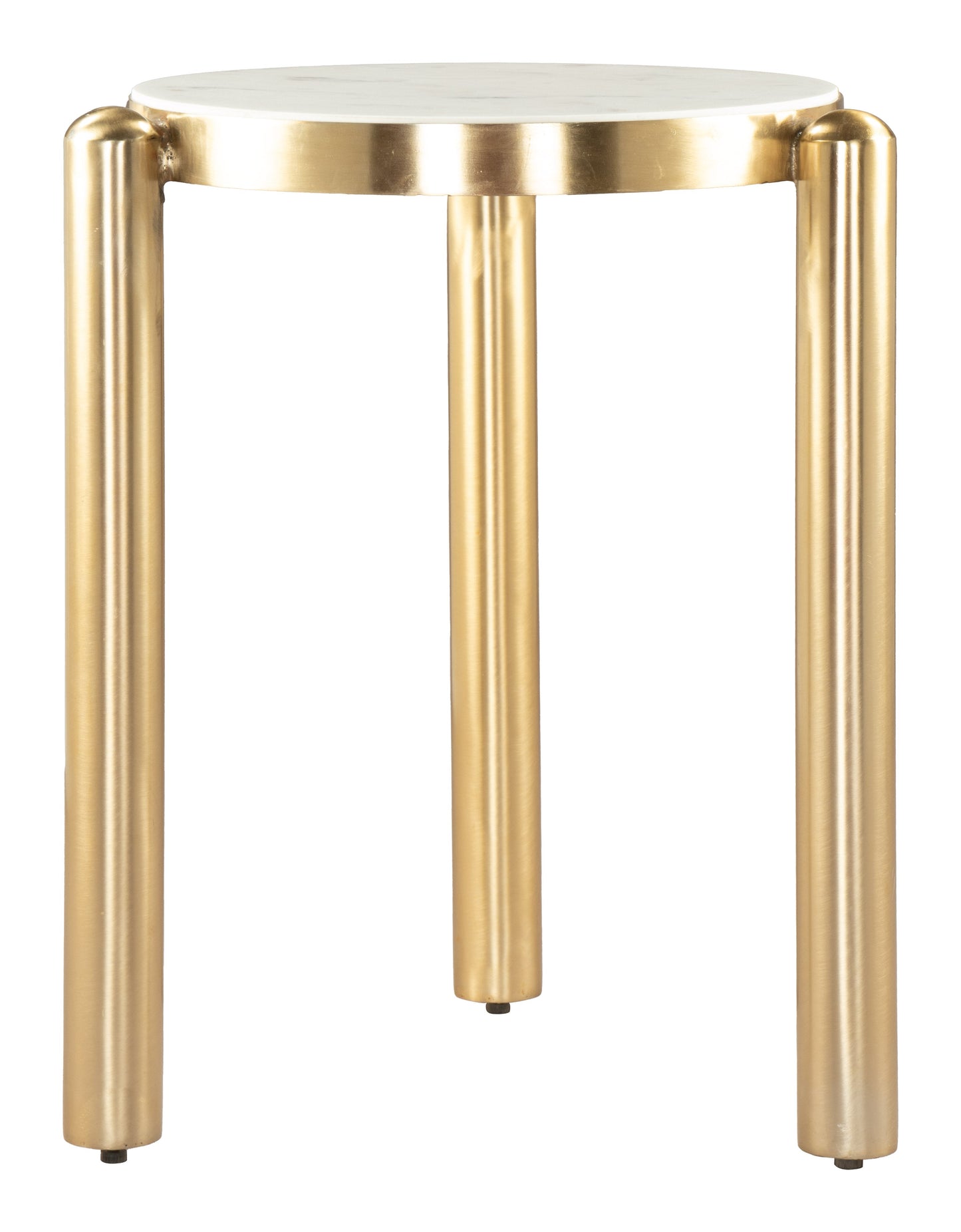 Noan White & Gold Side Table - Ornate Home