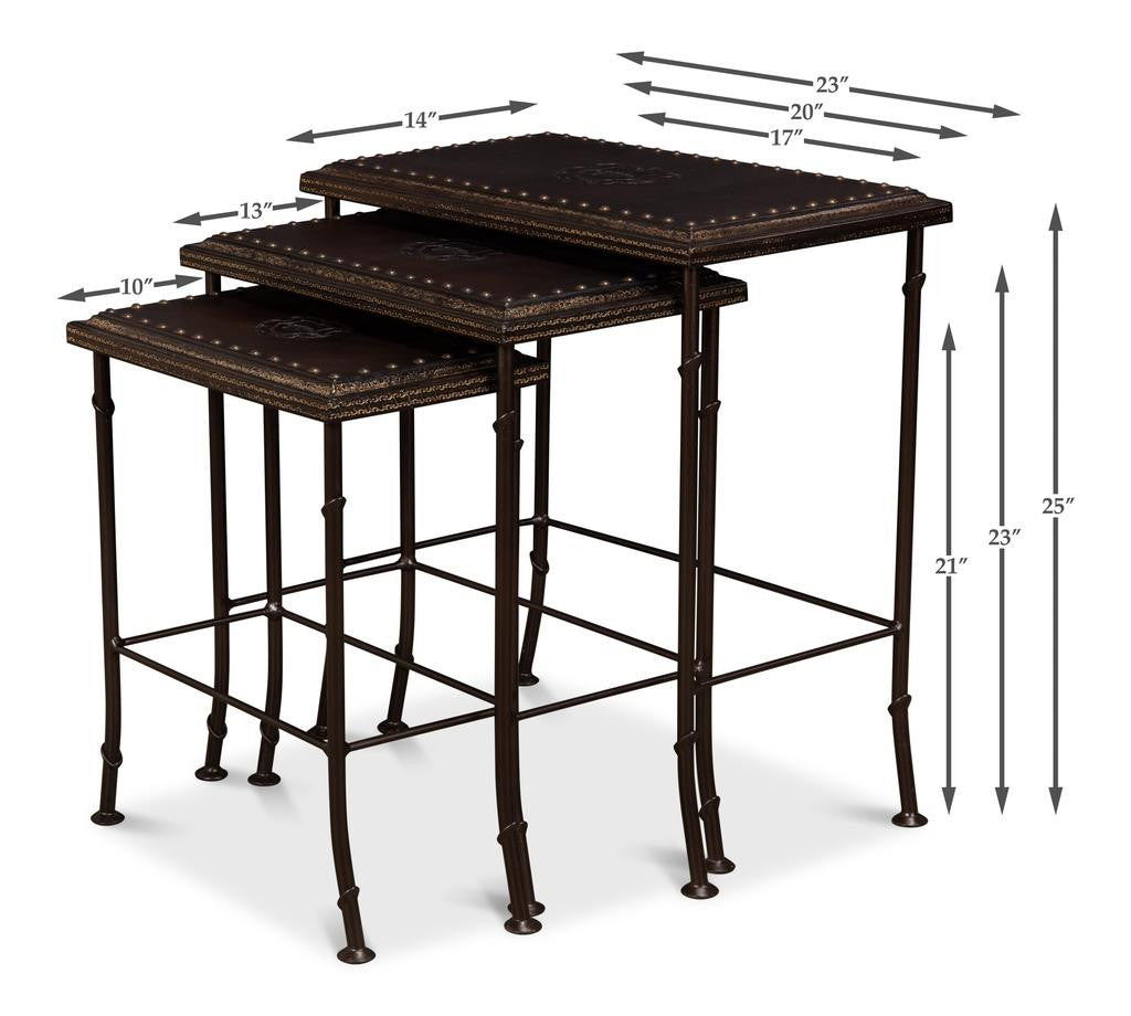 Noble Brown Nesting Tables (Set of 3) - Ornate Home