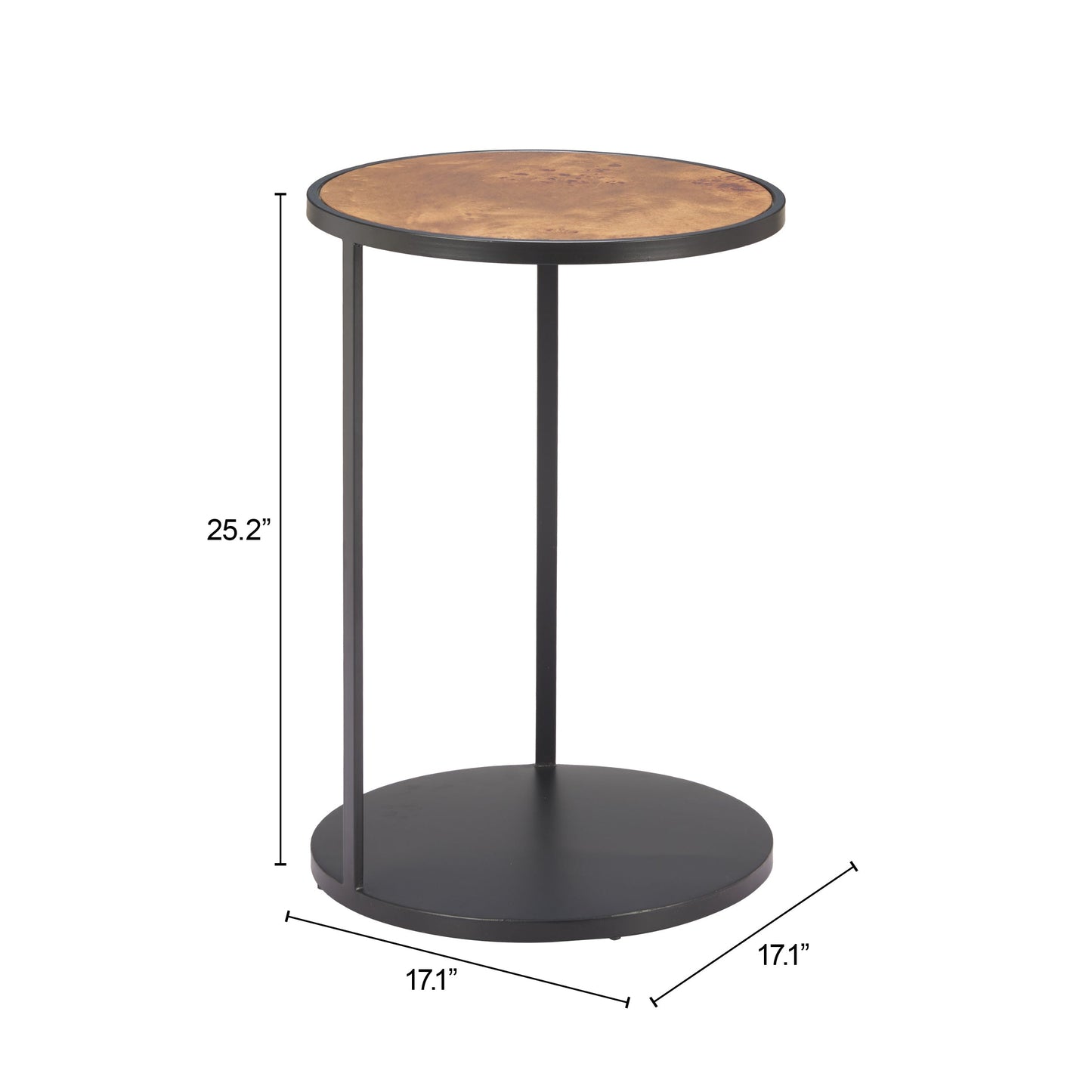 Nodo Brown & Black Side Table - Ornate Home