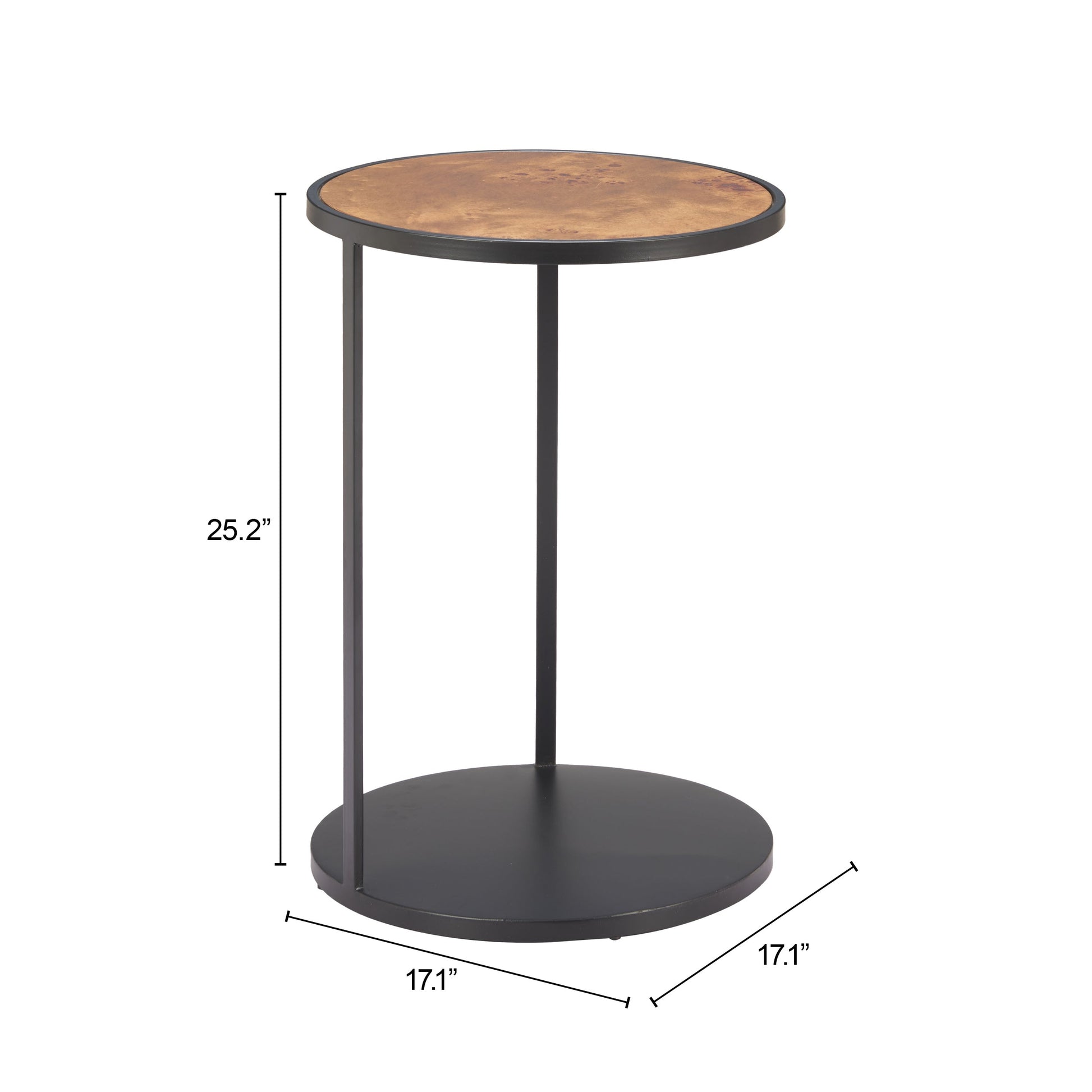 Nodo Brown & Black Side Table - Ornate Home