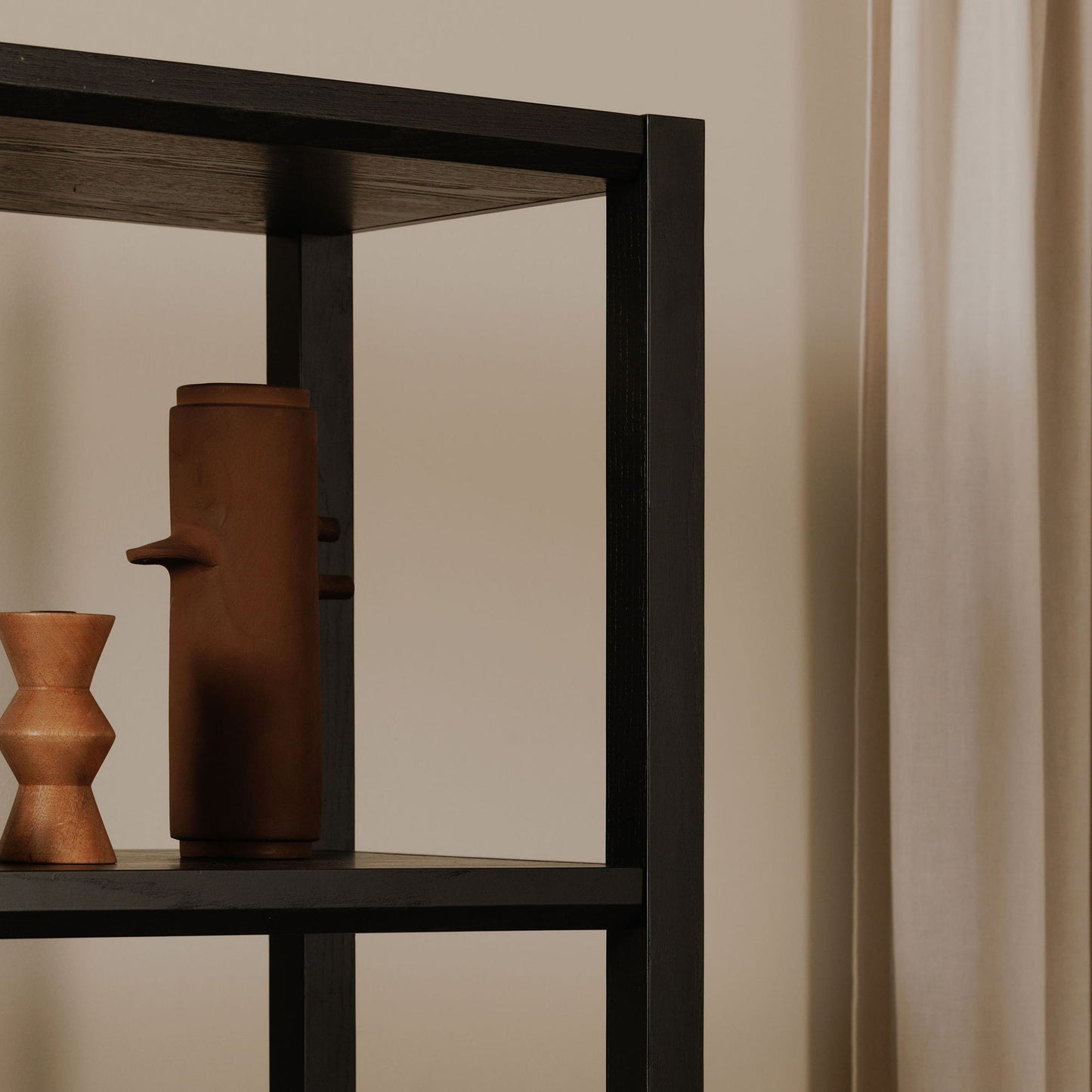 Nolan Black Bookcase - Ornate Home