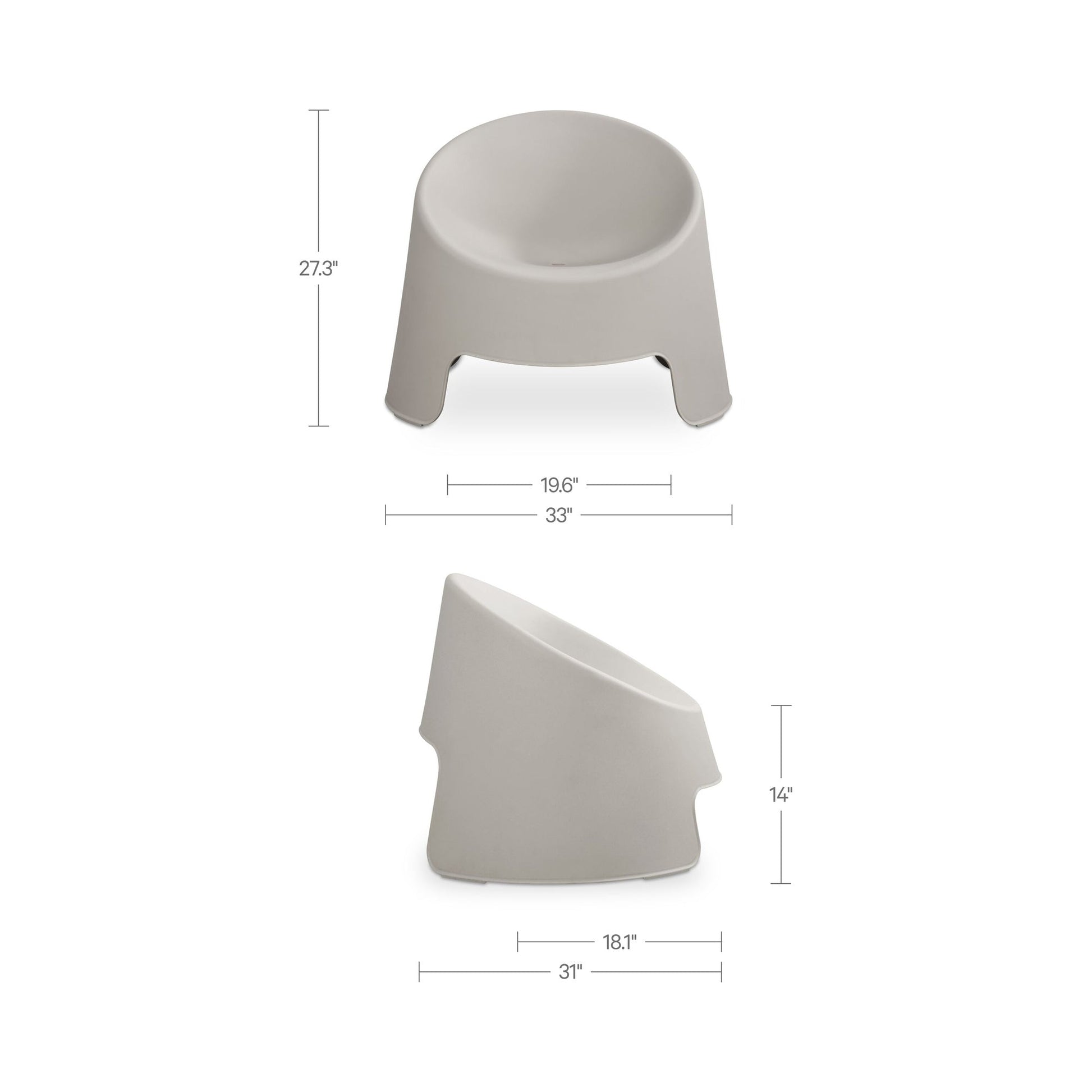 Nolla Light Grey Outdoor Accent Chair (Set of 2) - Ornate Home
