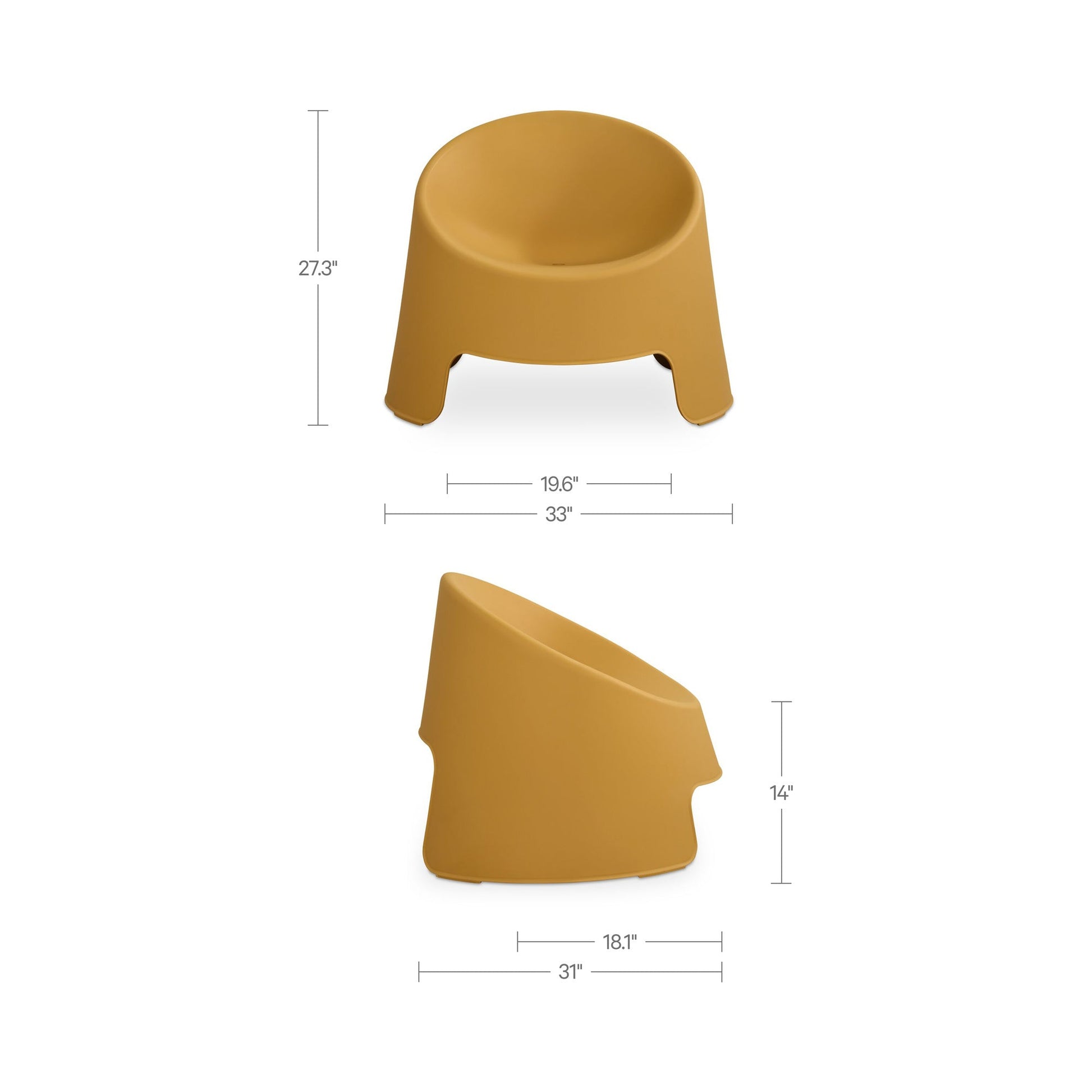 Nolla Yellow Outdoor Accent Chair (Set of 2) - Ornate Home