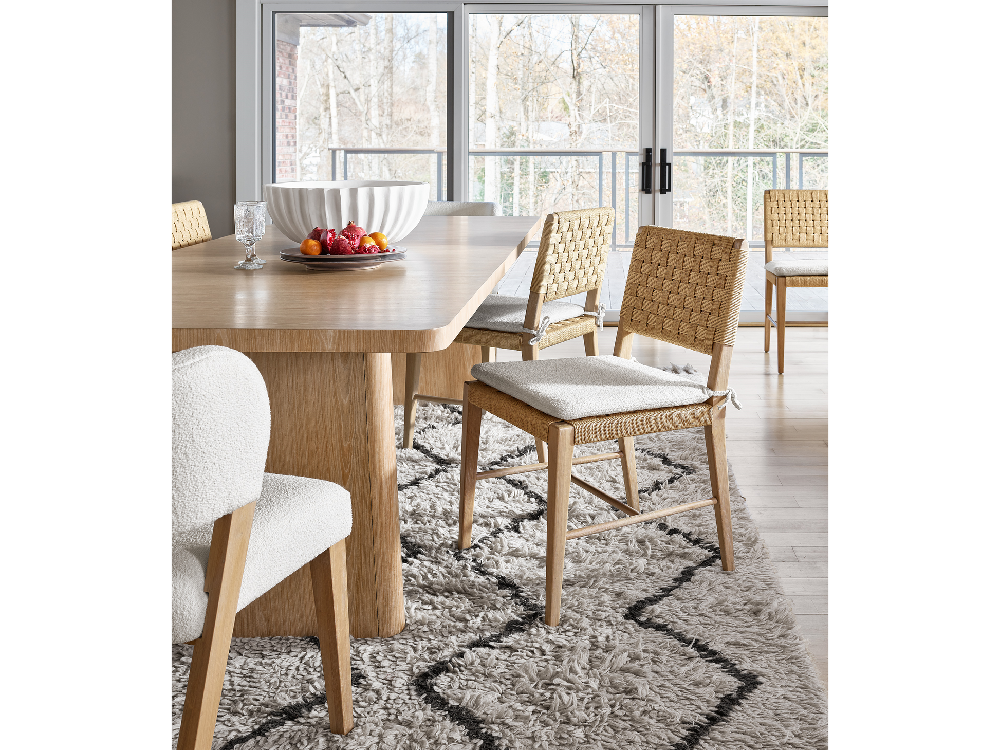 Nomad Ivory/White Oak Side Chair (Set of 2) - Ornate Home