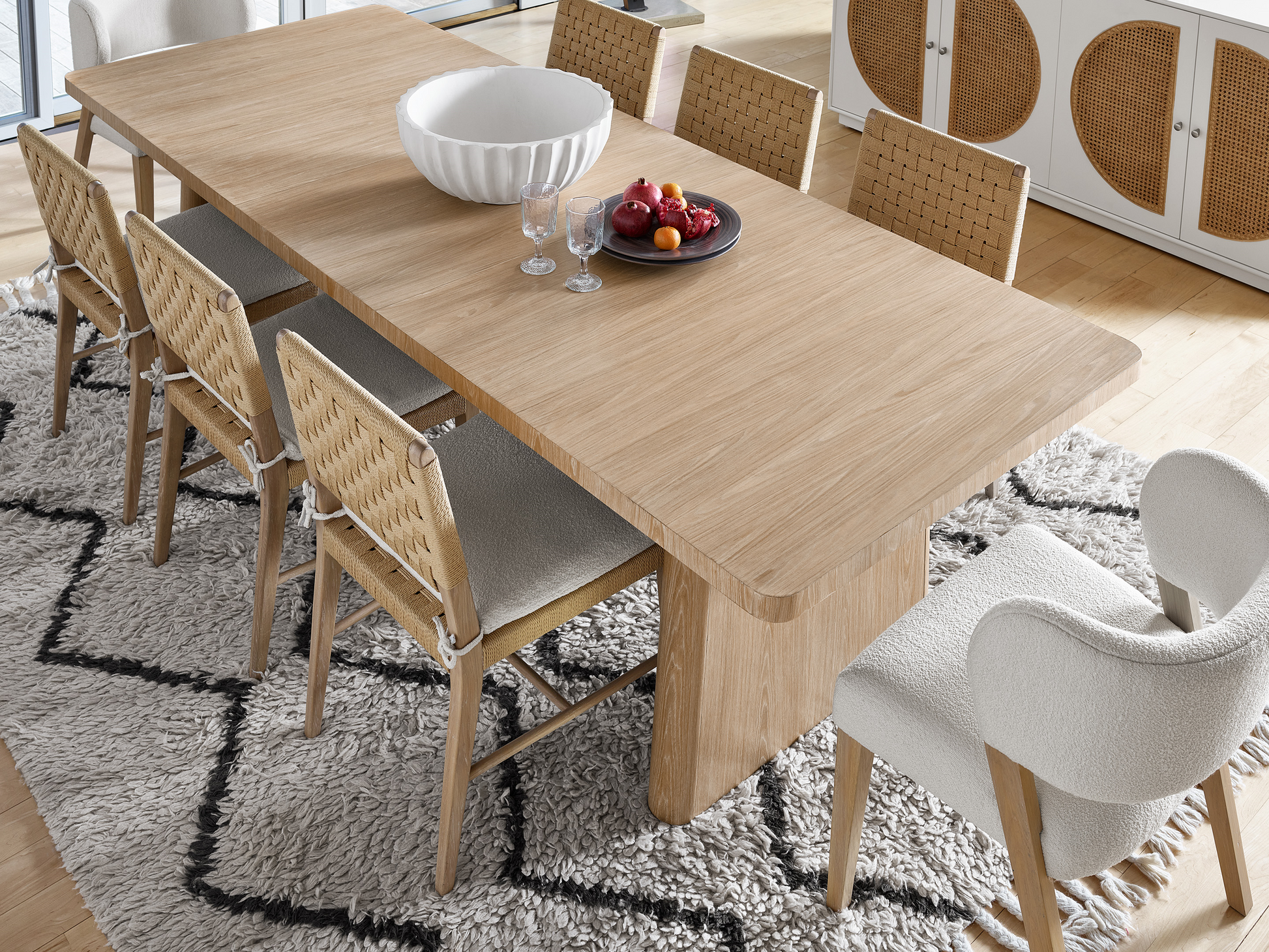 Nomad Ivory/White Oak Side Chair (Set of 2) - Ornate Home