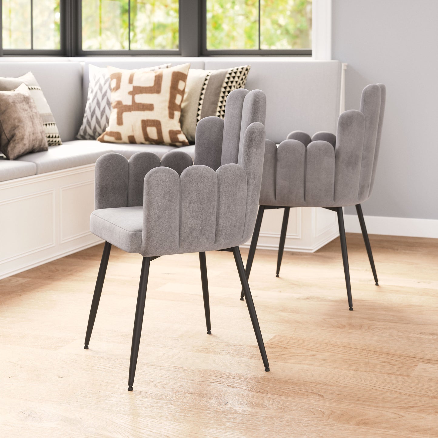 Noosa Gray Dining Chair (Set of 2) - Ornate Home