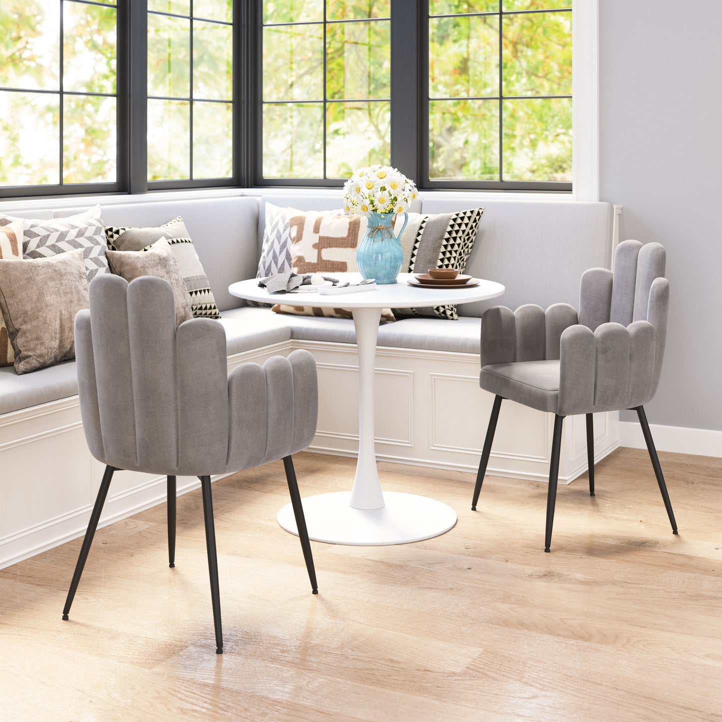 Noosa Gray Dining Chair (Set of 2) - Ornate Home