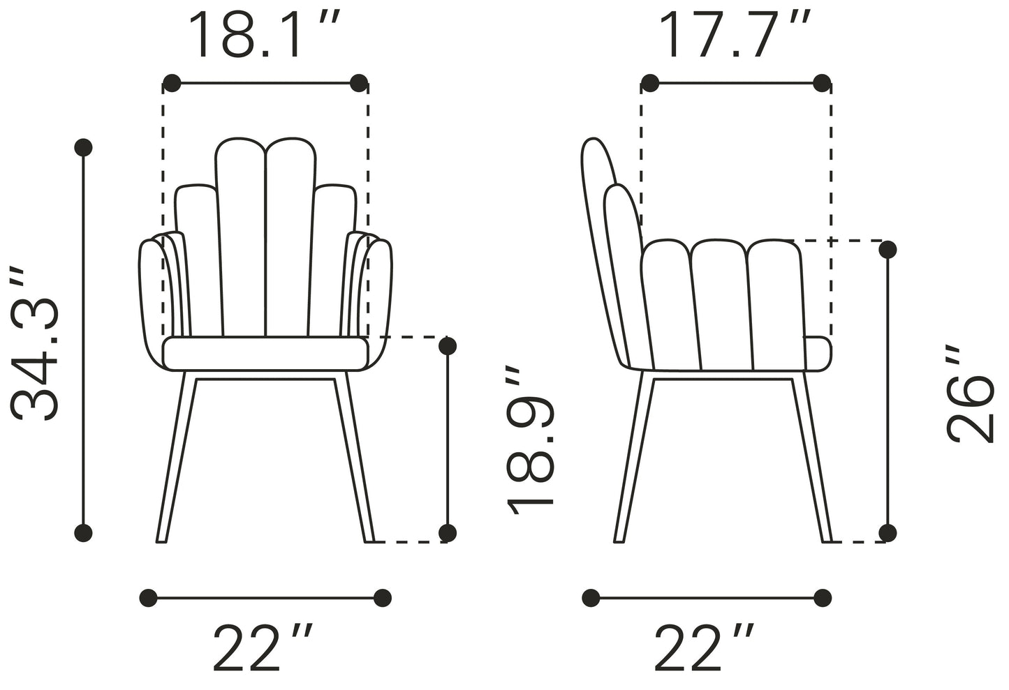 Noosa Ivory Dining Chair (Set of 2) - Ornate Home