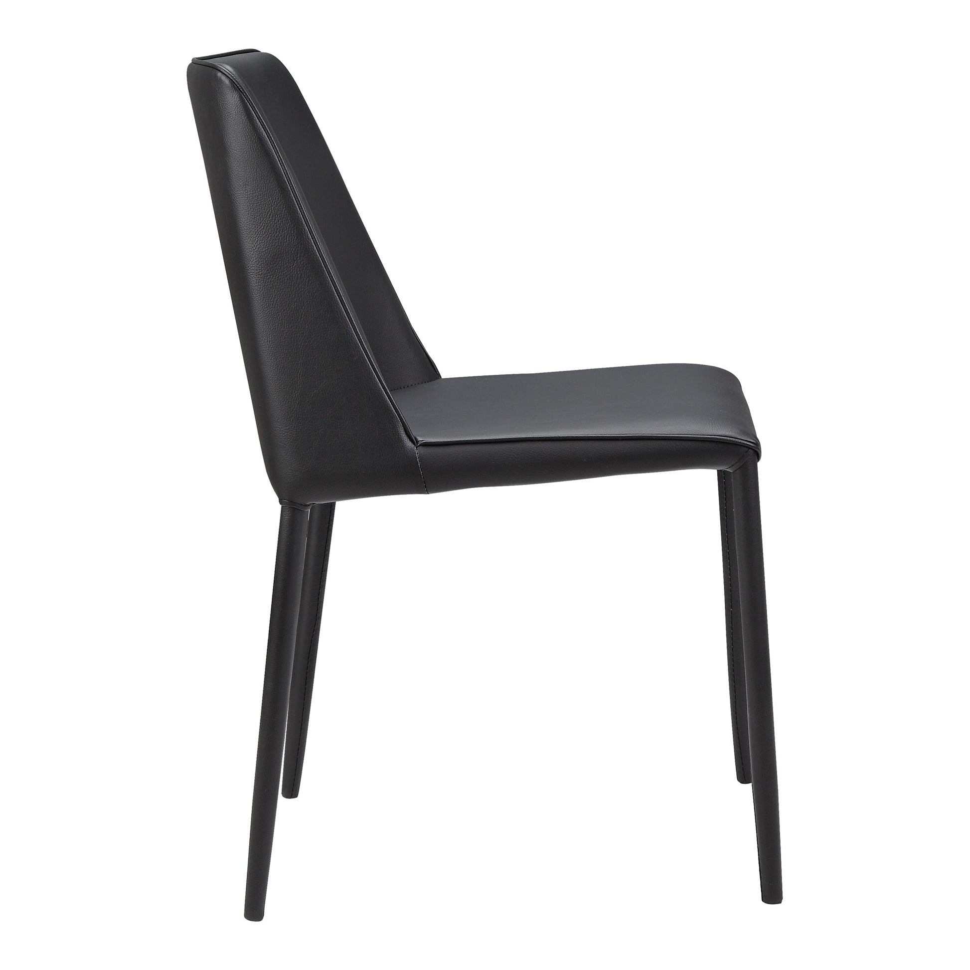 Nora Black Vegan Leather Dining Chair (Set of 2) - Ornate Home