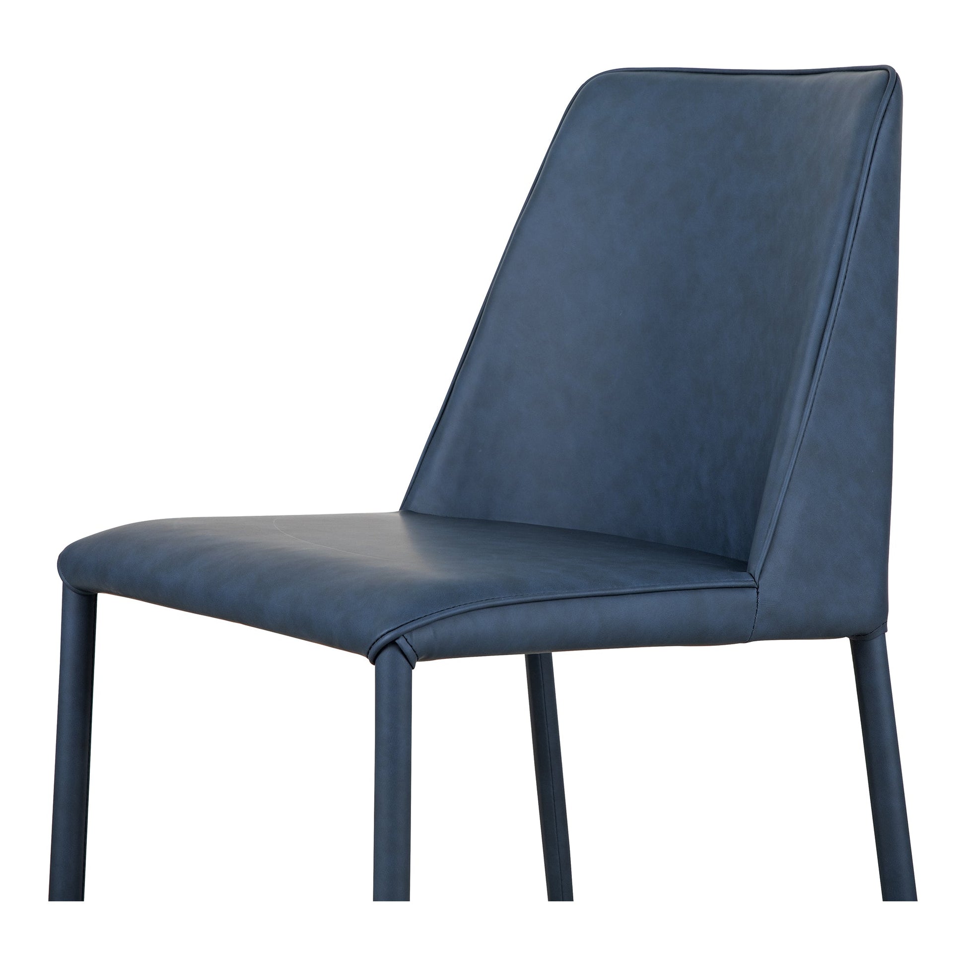 Nora Ocean Cavern Grey Vegan Leather Dining Chair (Set of 2) - Ornate Home