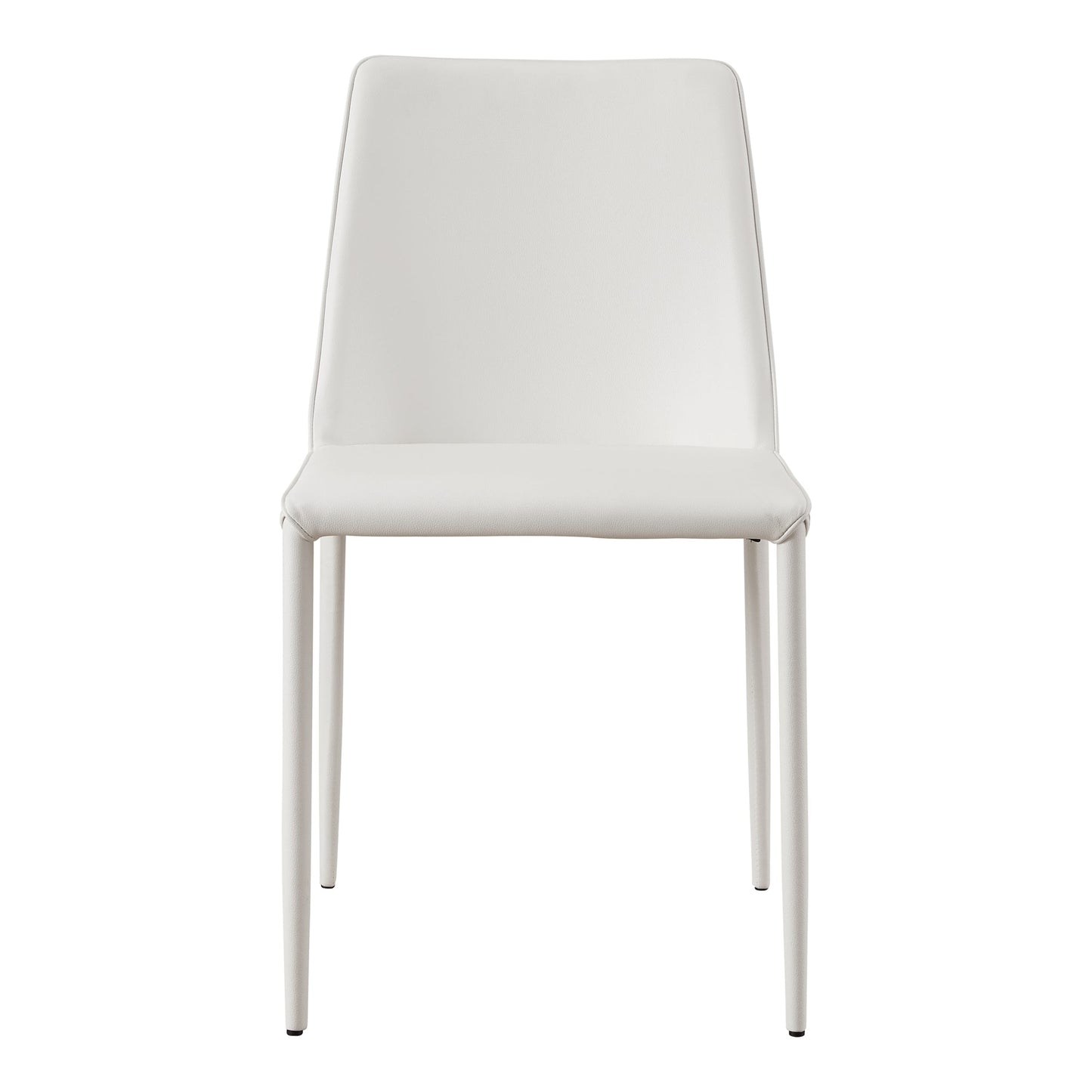 Nora White Vegan Leather Dining Chair (Set of 2) - Ornate Home