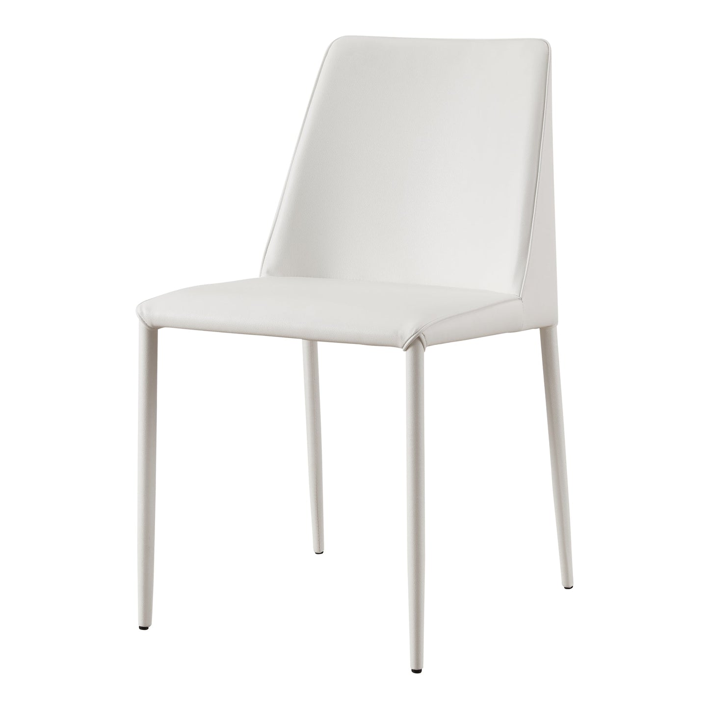 Nora White Vegan Leather Dining Chair (Set of 2) - Ornate Home