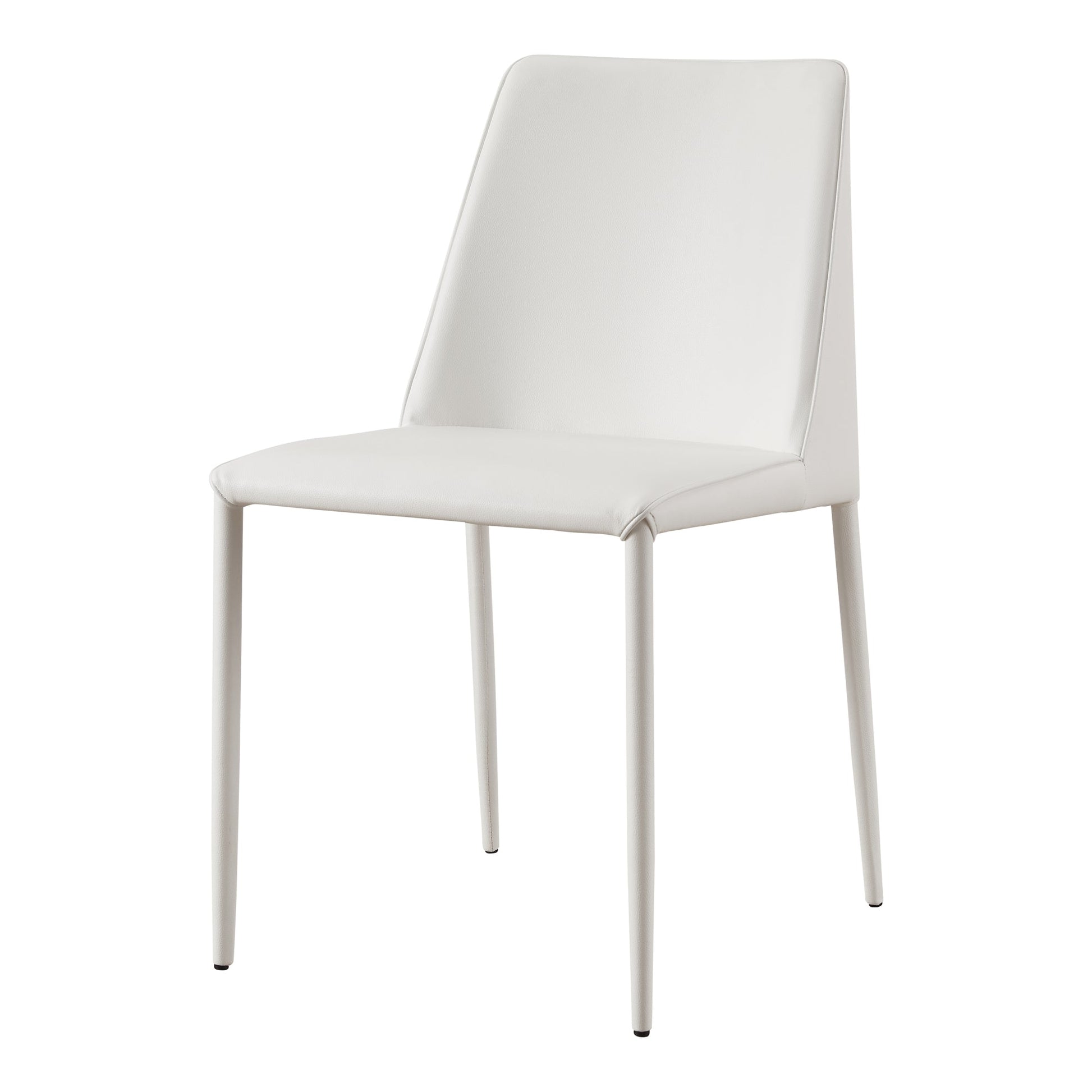 Nora White Vegan Leather Dining Chair (Set of 2) - Ornate Home