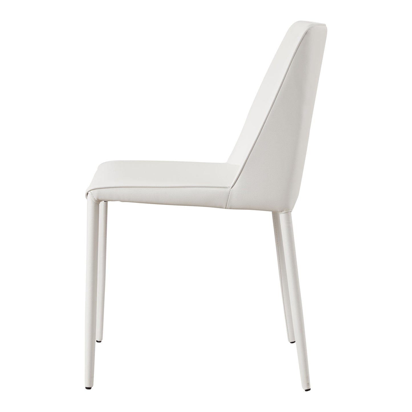 Nora White Vegan Leather Dining Chair (Set of 2) - Ornate Home