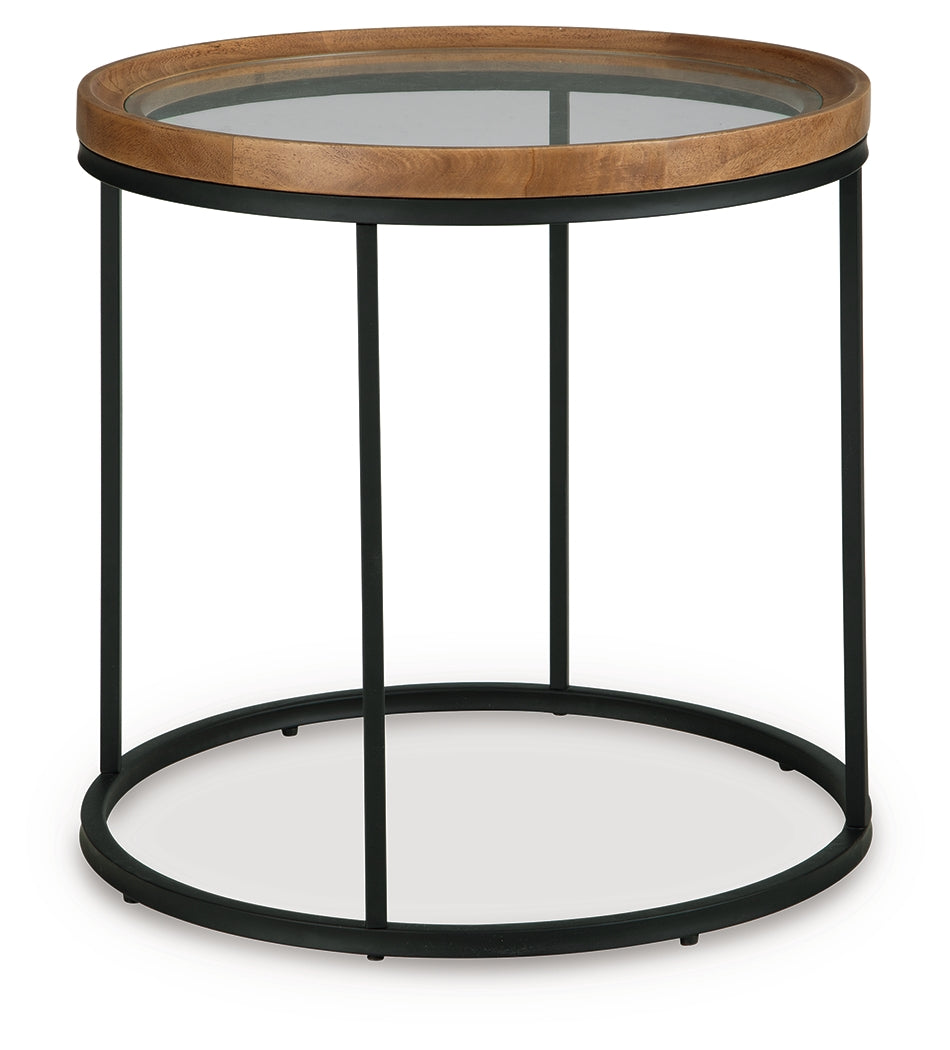 Noraluna Medium Brown End Table- Viva Furn