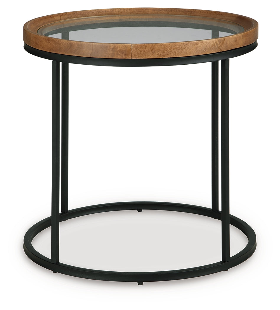 Noraluna Medium Brown End Table- Viva Furn