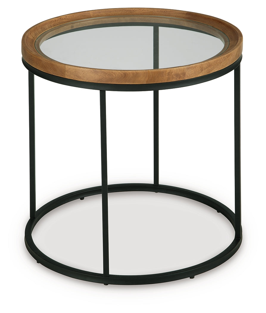 Noraluna Medium Brown End Table- Viva Furn
