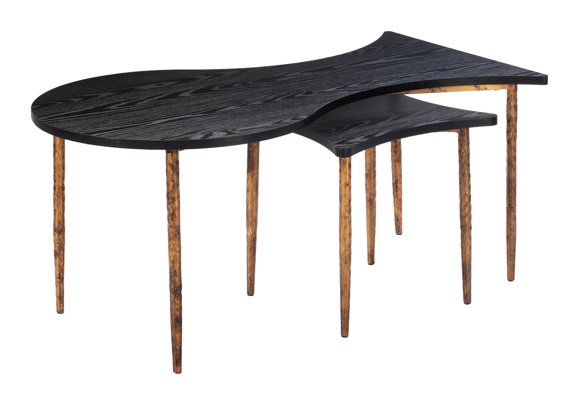 Norden Black & Bronze Coffee Table Set (2-Piece) - Ornate Home