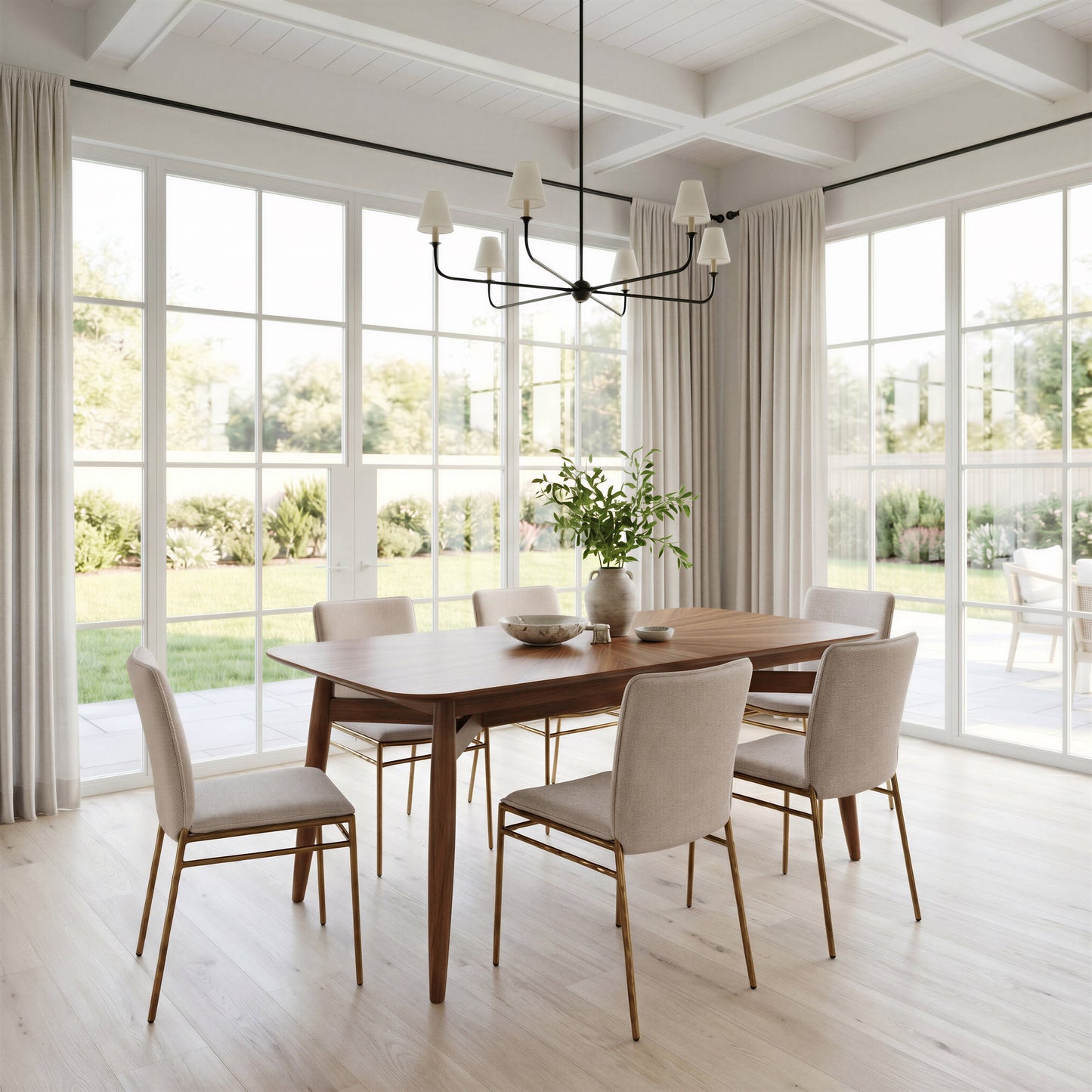 Nordvest Beige & Gold Dining Chair - Ornate Home