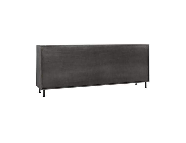 Nore Black Metal/Glass Cabinet (4 Doors) - Ornate Home