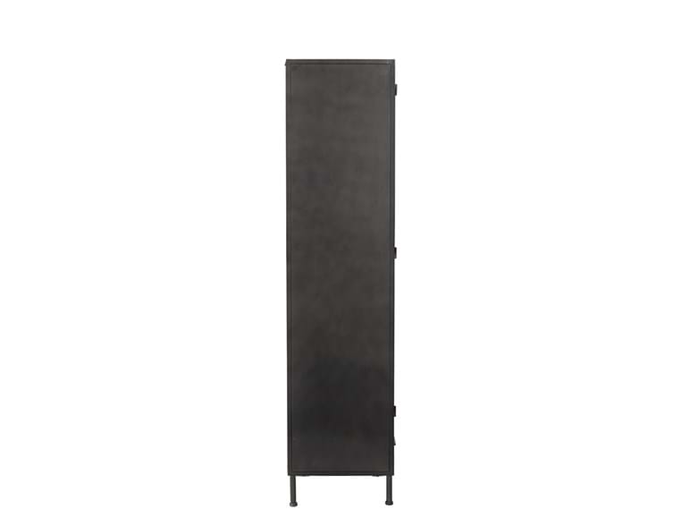 Nore Black Metal/Glass Tall Cabinet - Ornate Home