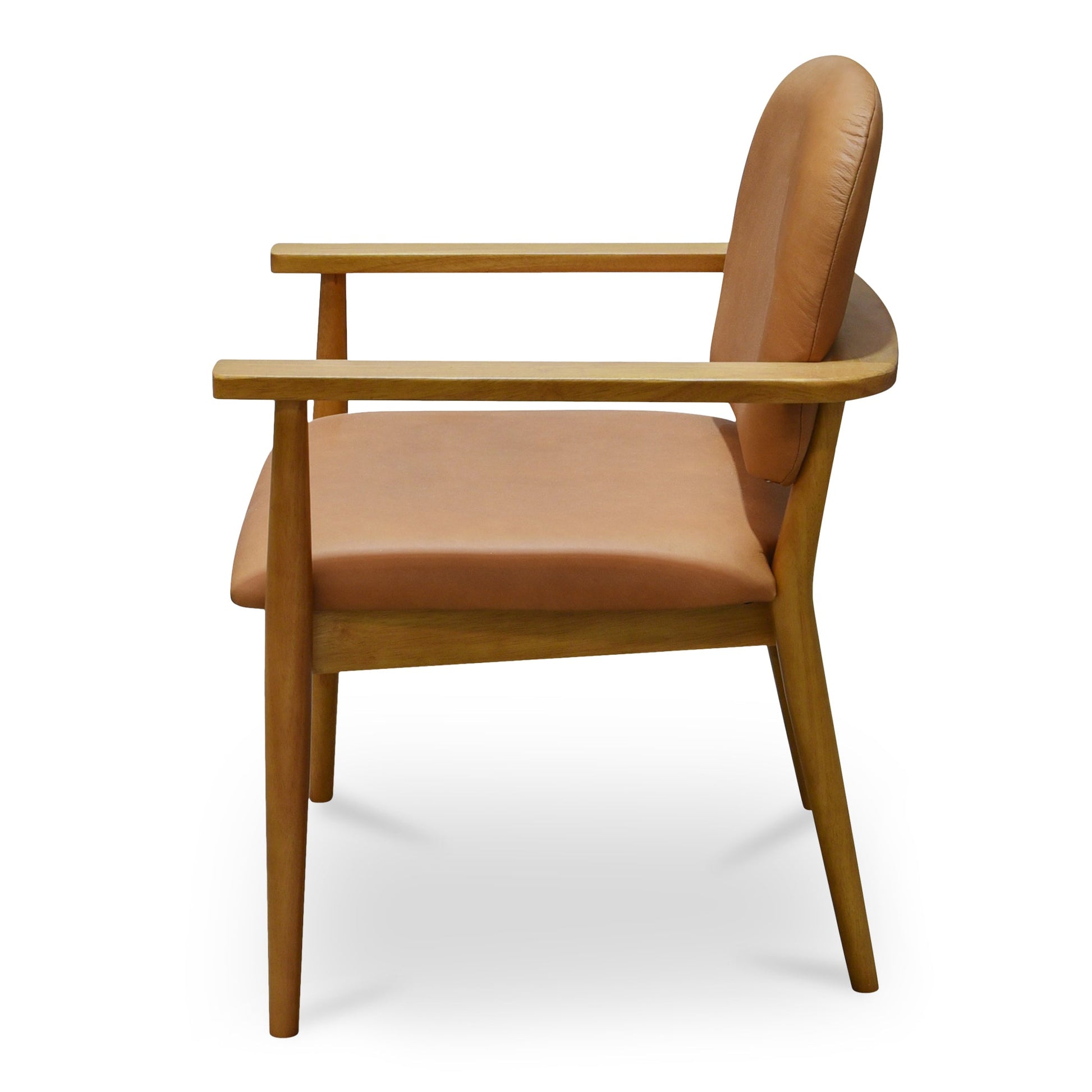 Norrie Brown Leather Dining Chair - Ornate Home