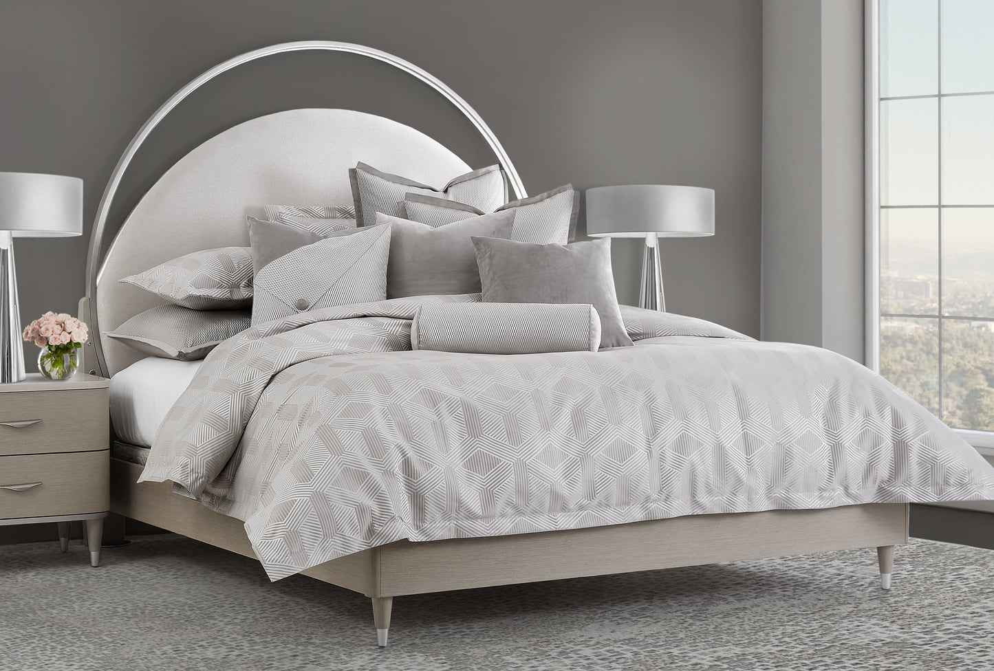 Nouveau Dove Duvet Set - Ornate Home