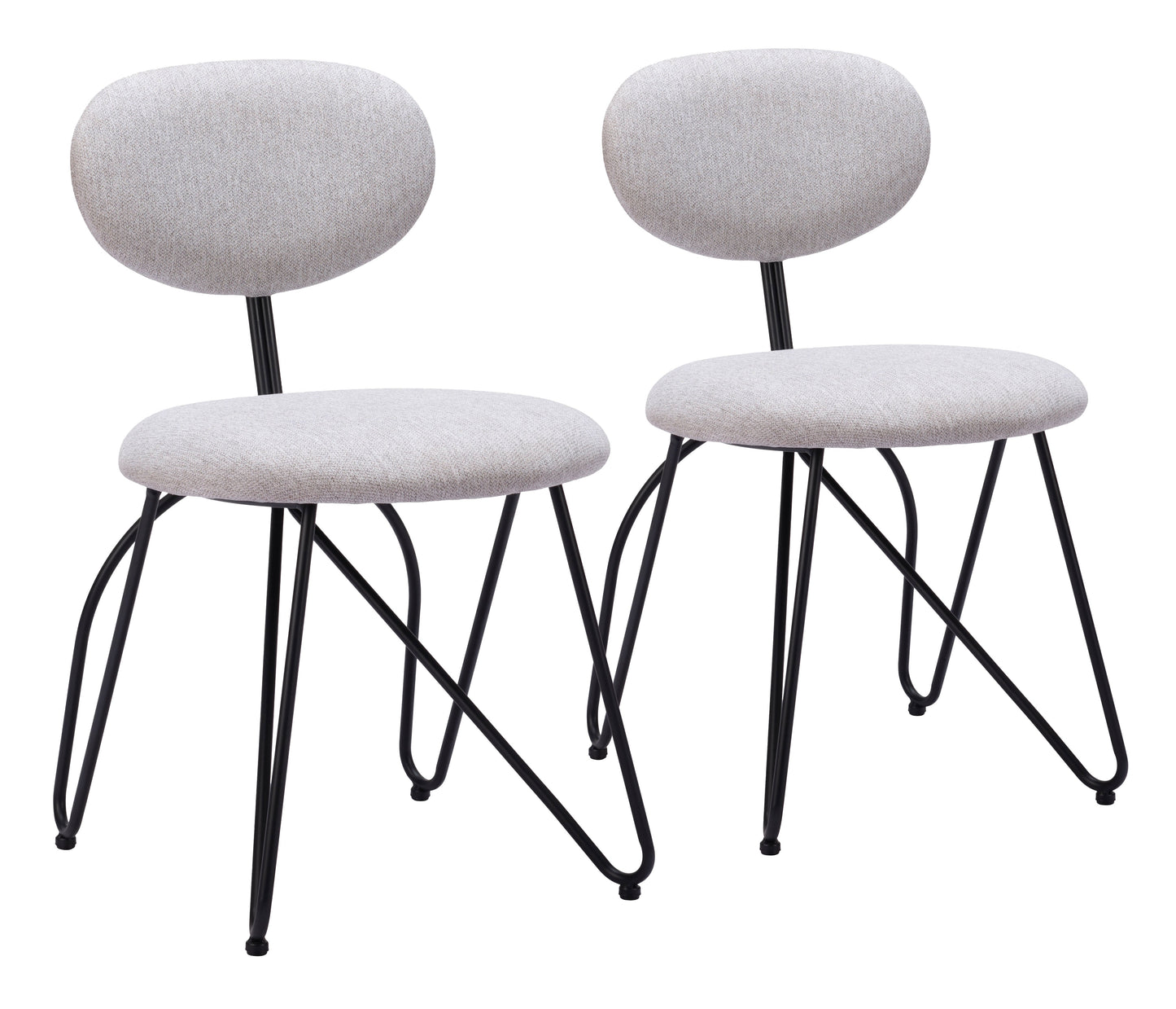 Novi Dove Gray Dining Chair (Set of 2) - Ornate Home