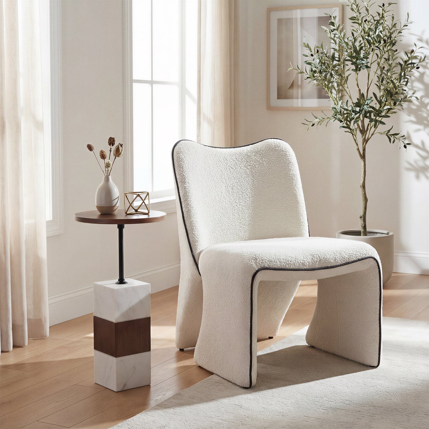 Novo Ivory Accent Chair - Ornate Home