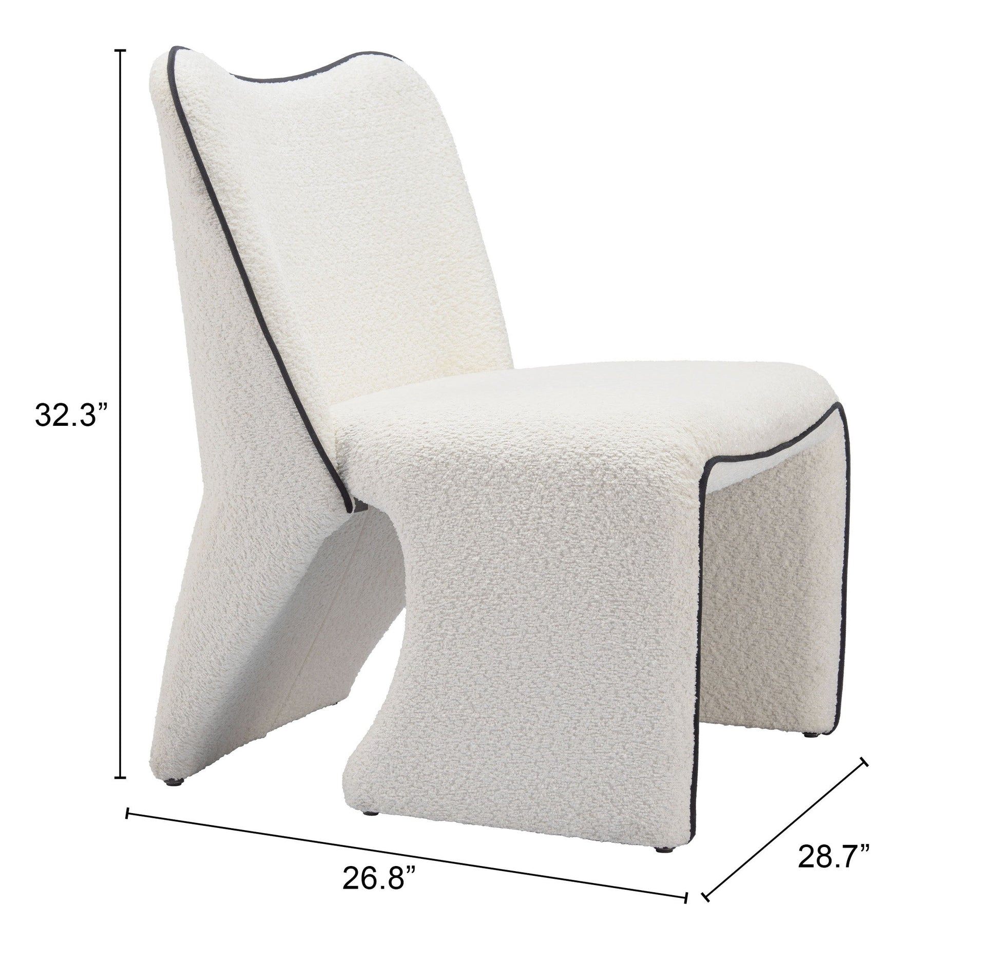Novo Ivory Accent Chair - Ornate Home
