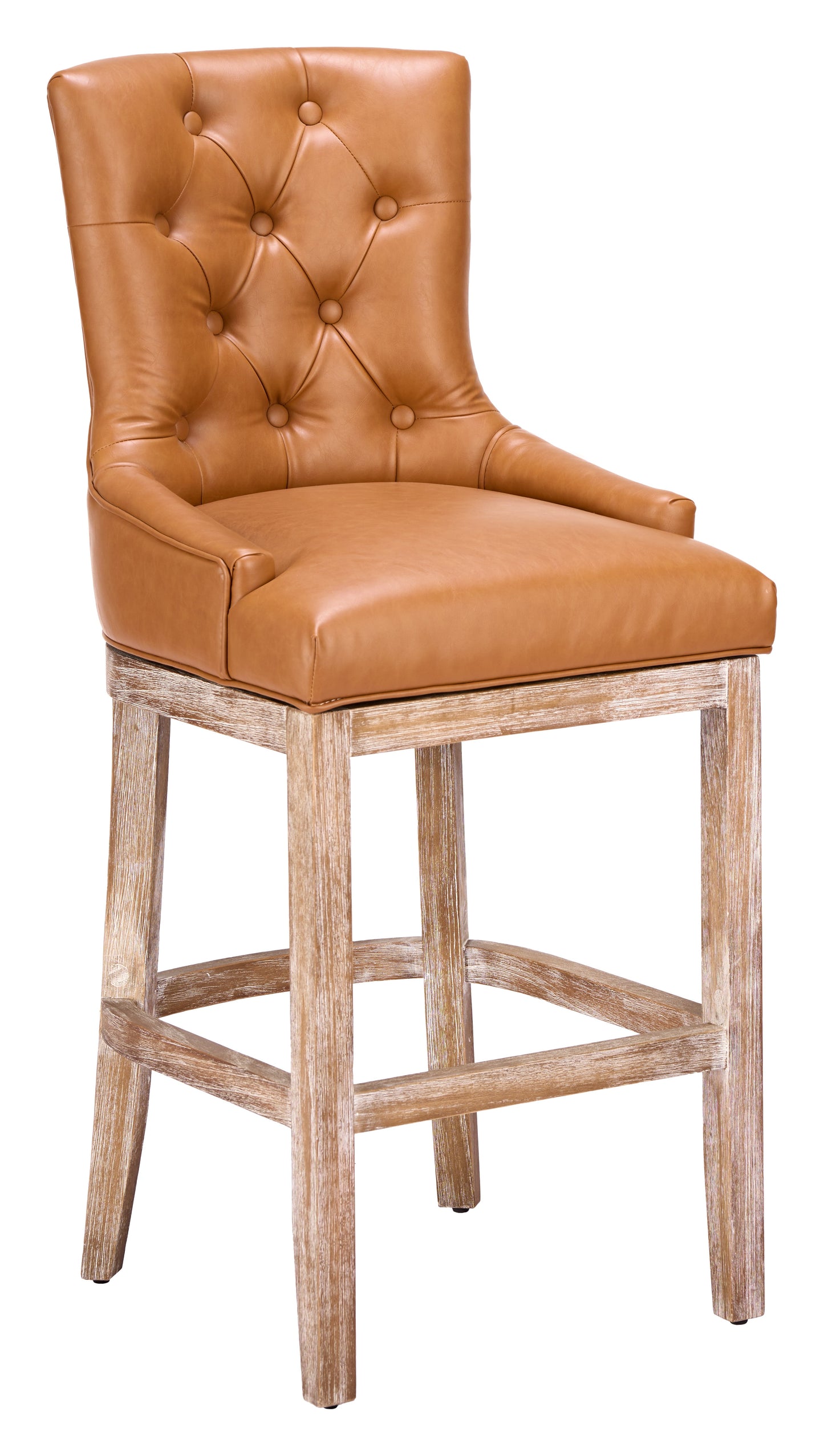 Nuby Brown Swivel Barstool - Ornate Home