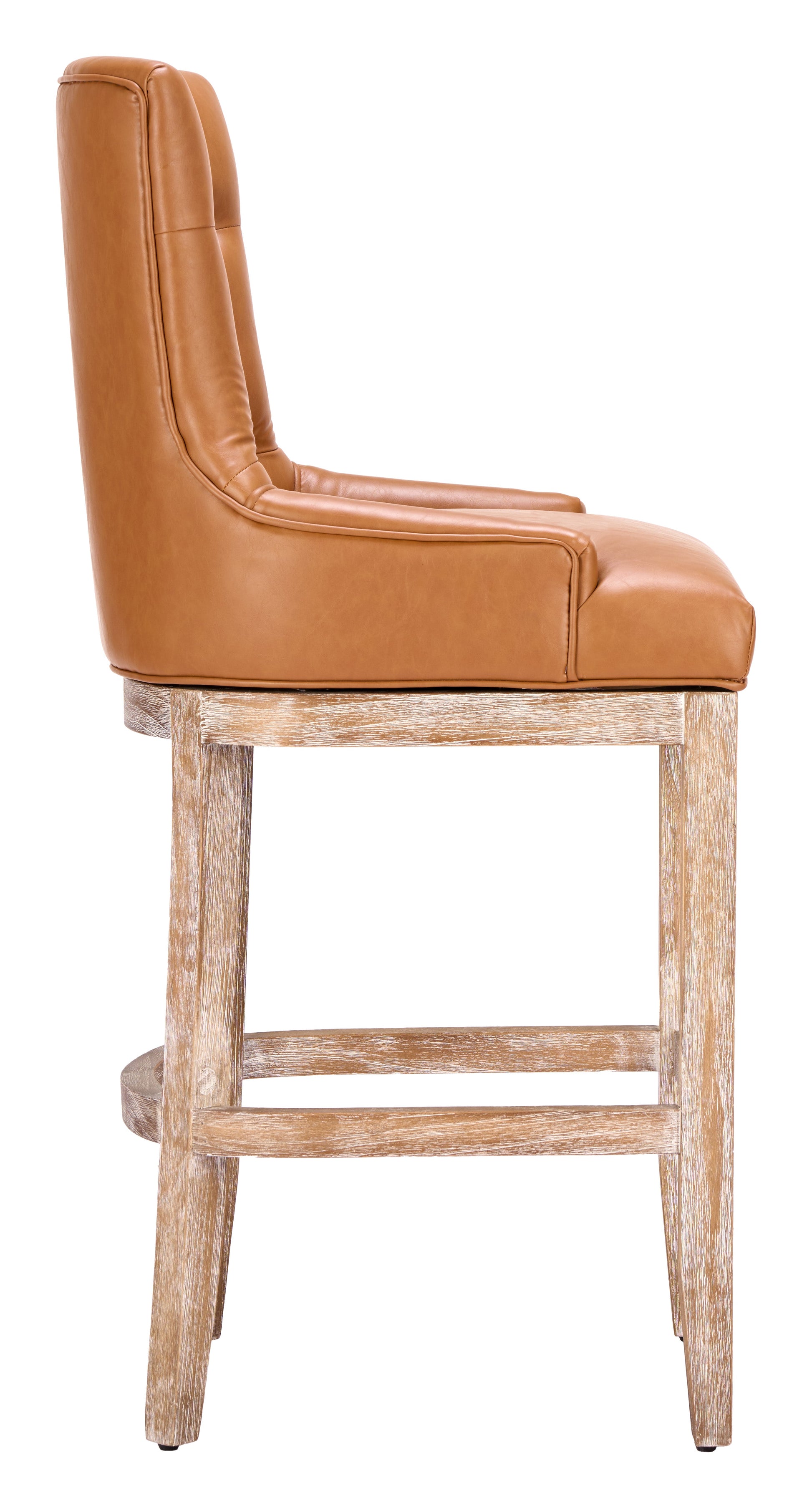 Nuby Brown Swivel Barstool - Ornate Home