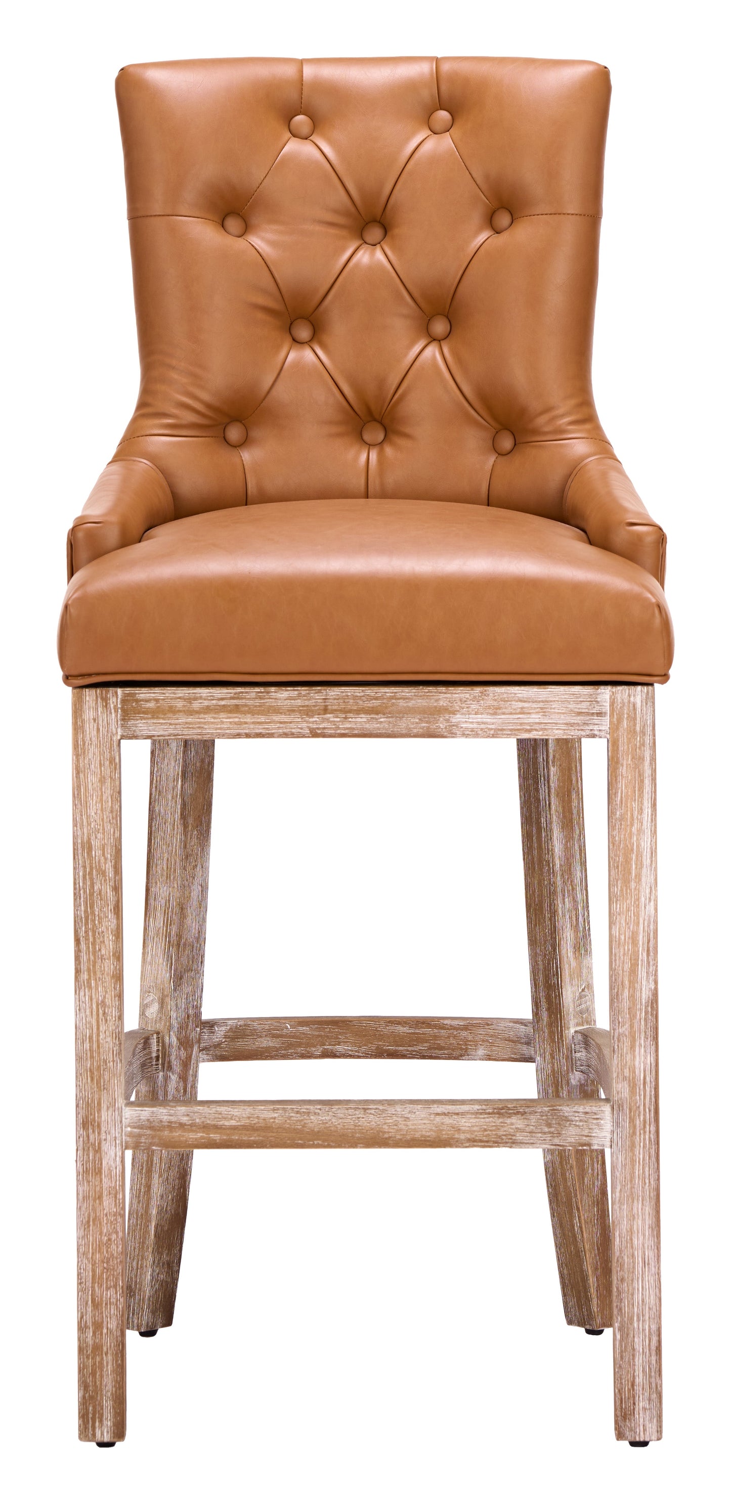 Nuby Brown Swivel Barstool - Ornate Home