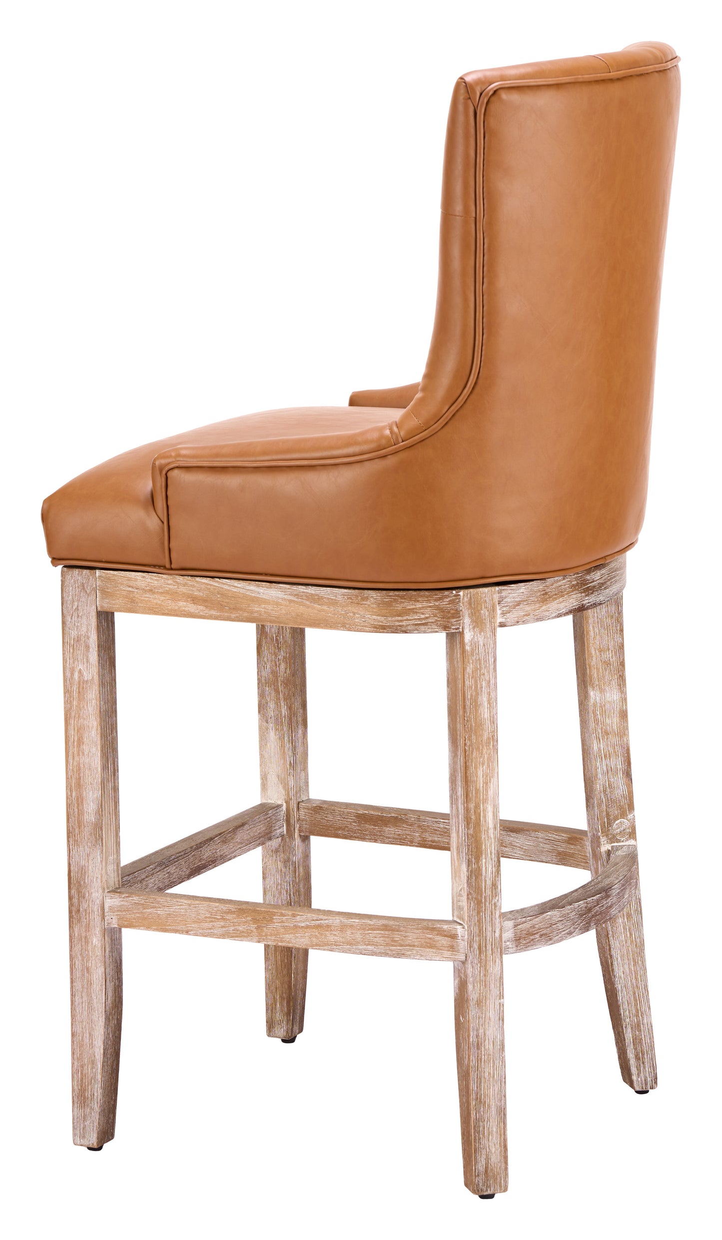 Nuby Brown Swivel Barstool - Ornate Home
