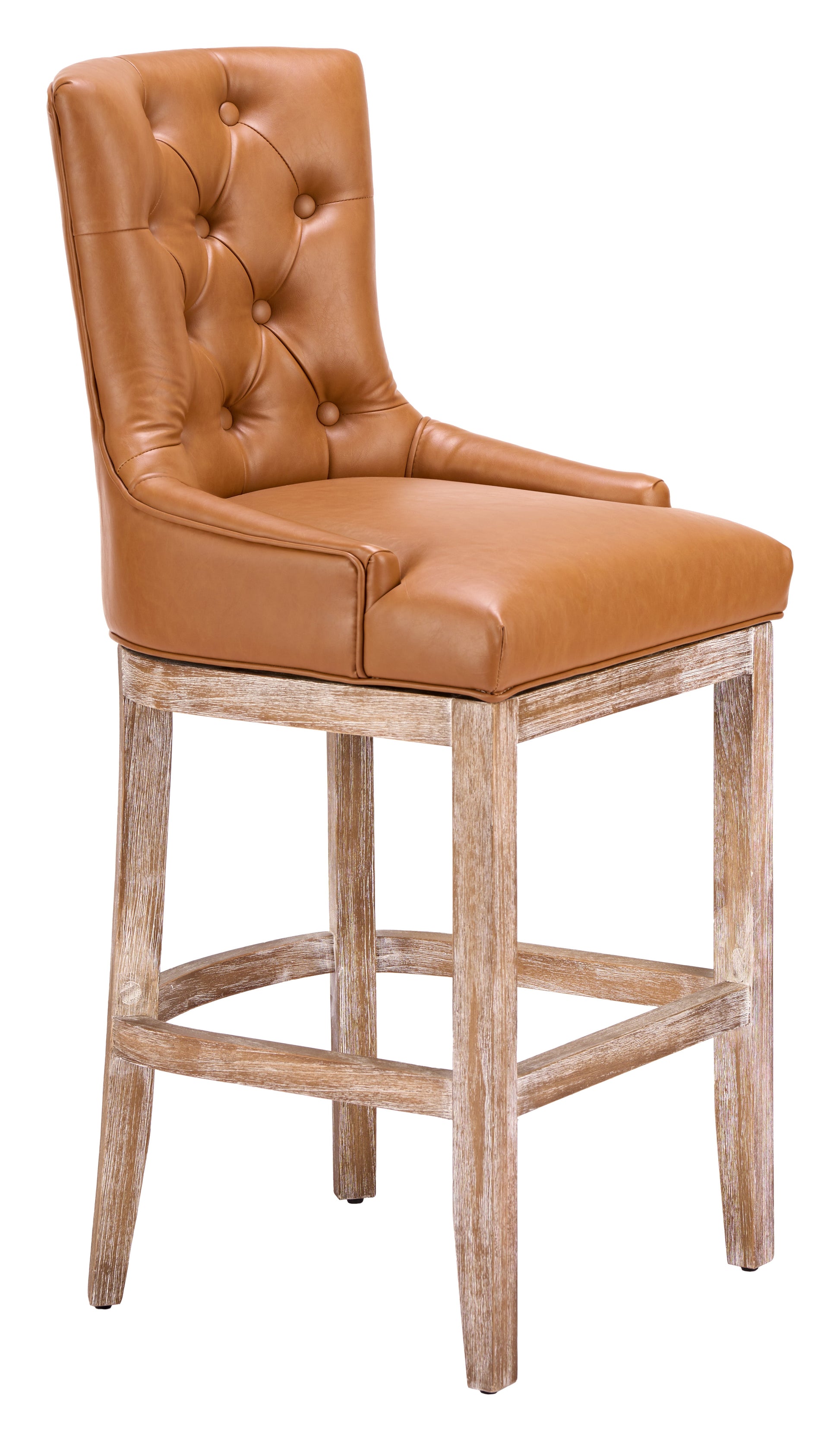 Nuby Brown Swivel Barstool - Ornate Home