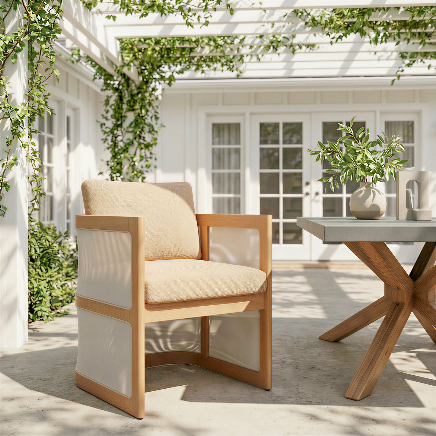 Nue Brown Outdoor Dining Chair - Ornate Home