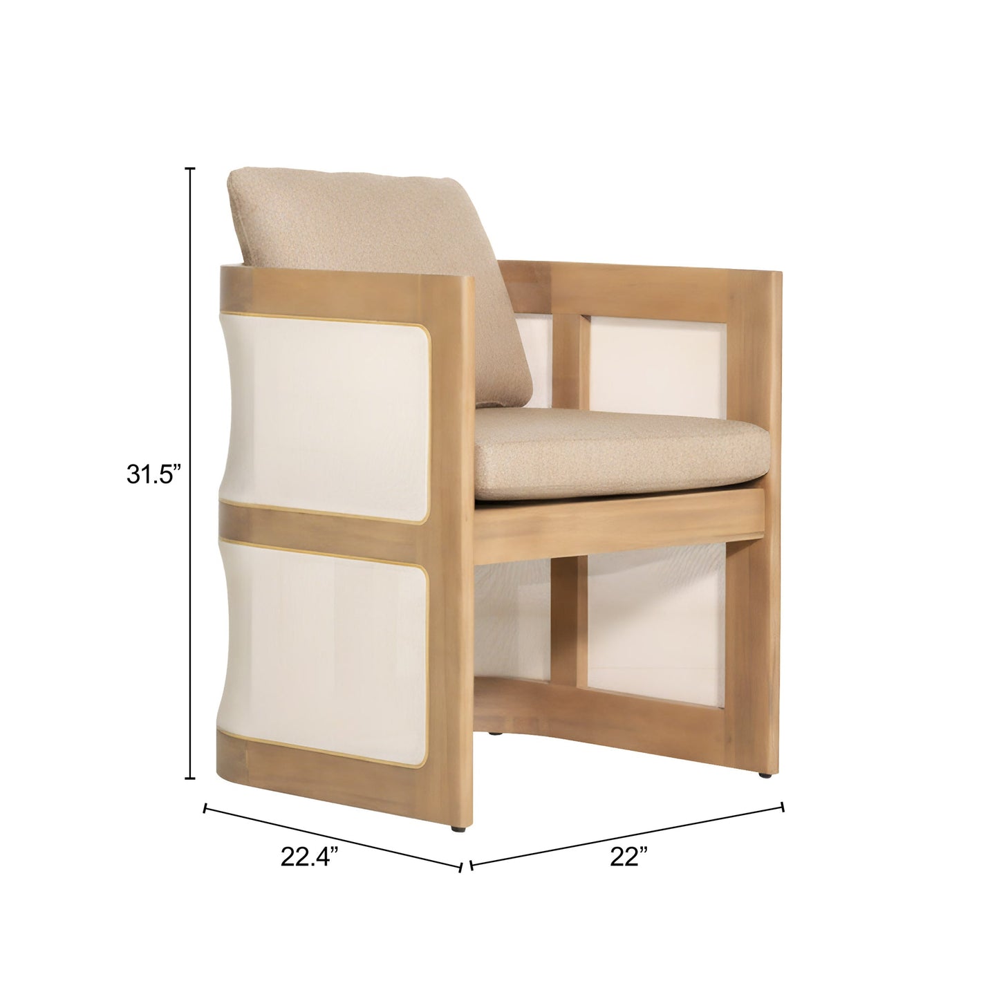 Nue Brown Outdoor Dining Chair - Ornate Home