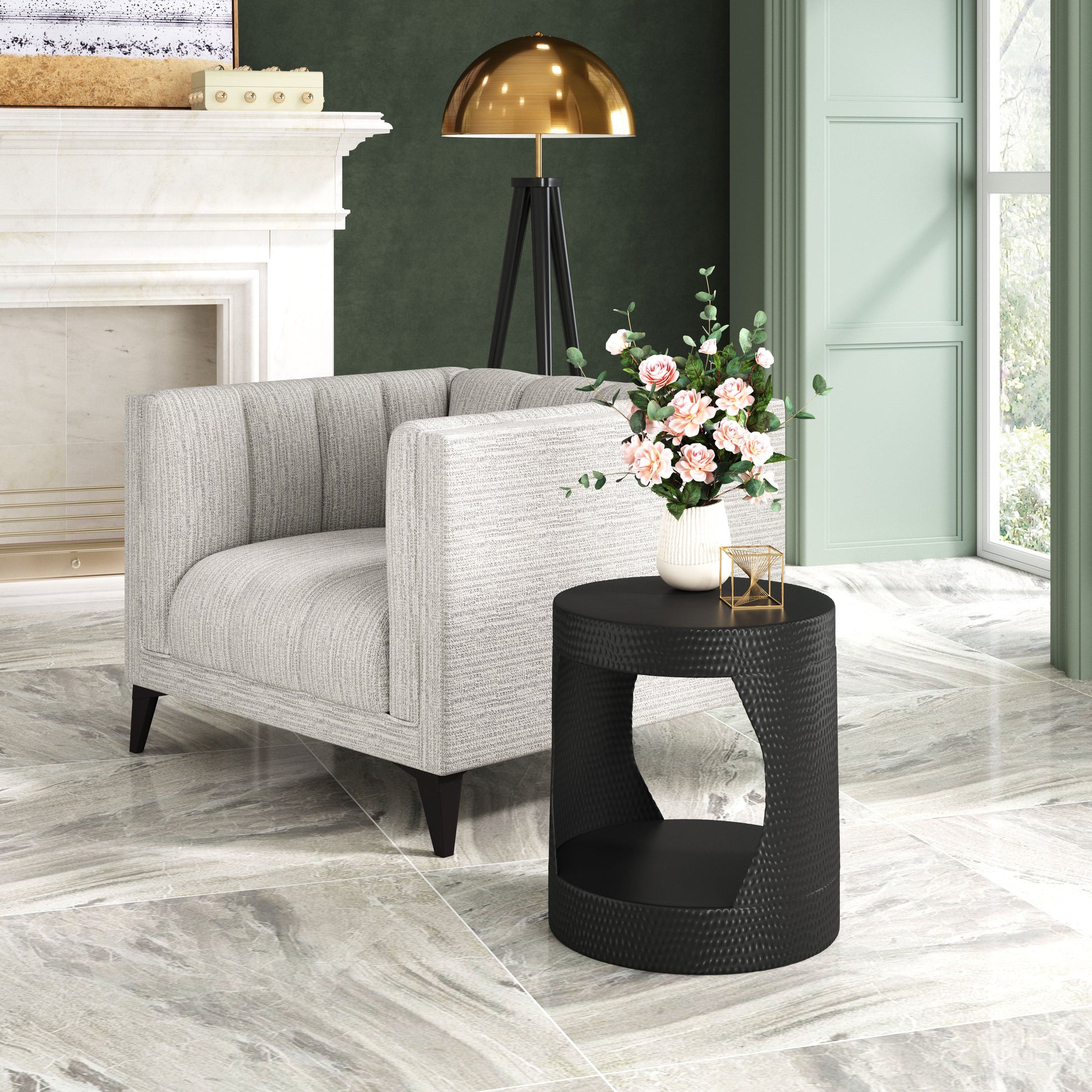 Nuuk Black Side Table - Ornate Home