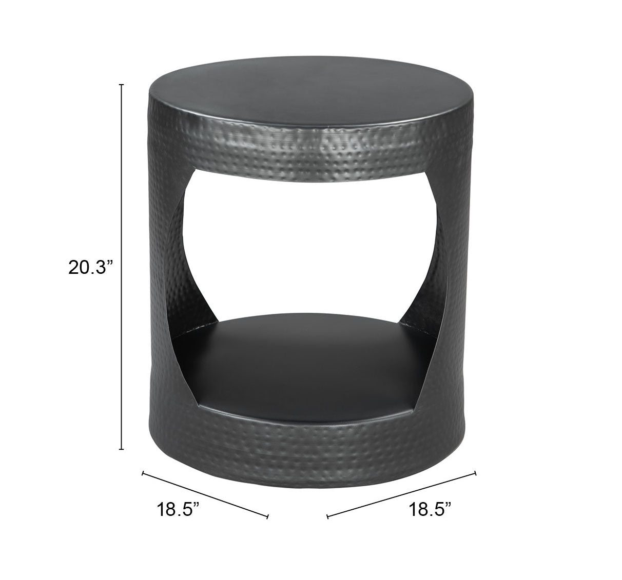 Nuuk Black Side Table - Ornate Home