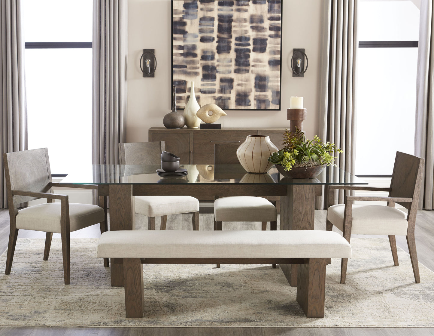 Oakland Three-Drawer Sideboard in Brunette - Ornate Home