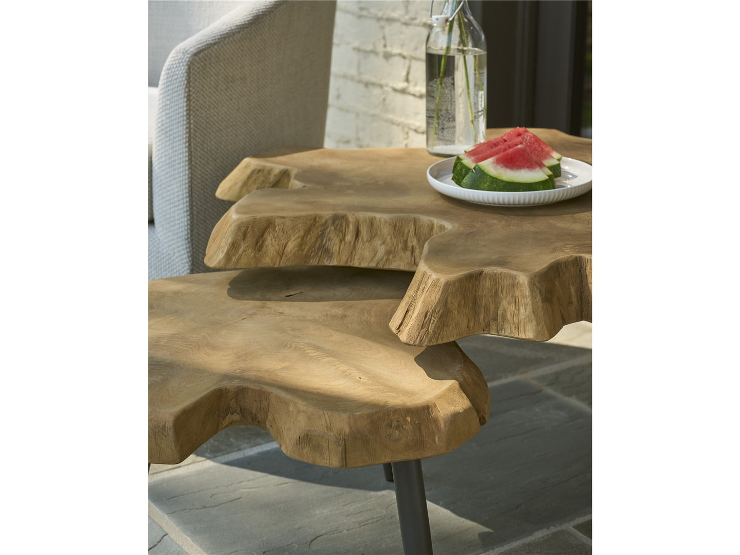 Oasis Teak Shield Nesting Tables - Ornate Home