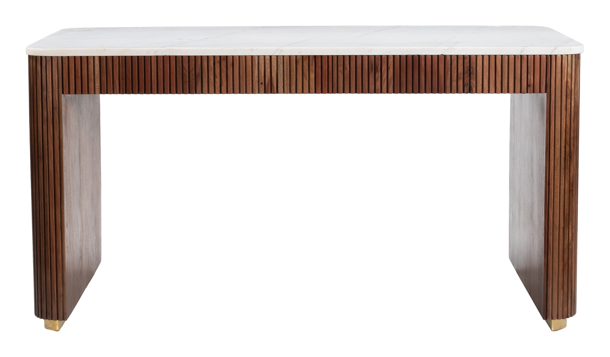 Obeah White & Walnut Desk - Ornate Home