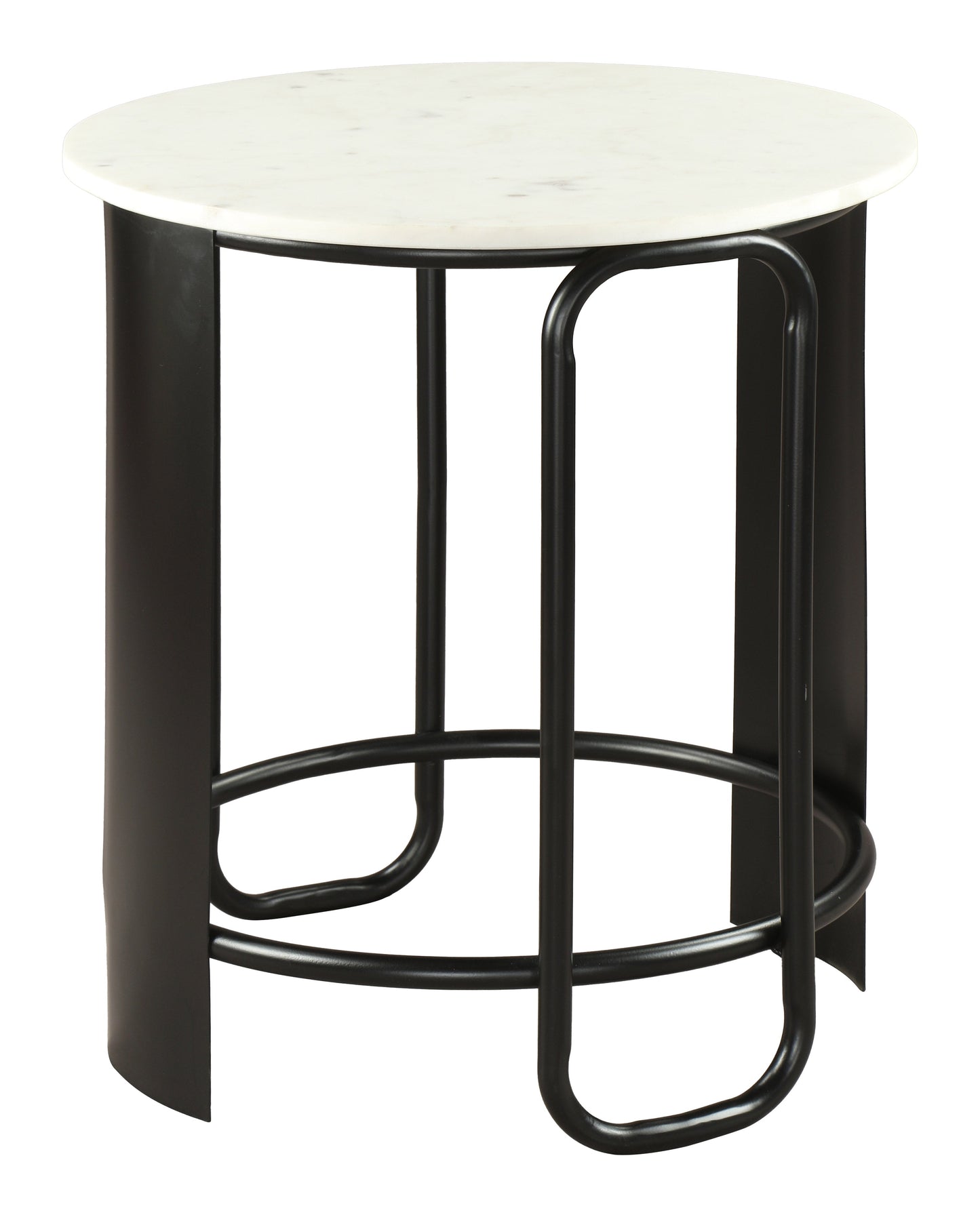 Obel White & Black Side Table - Ornate Home