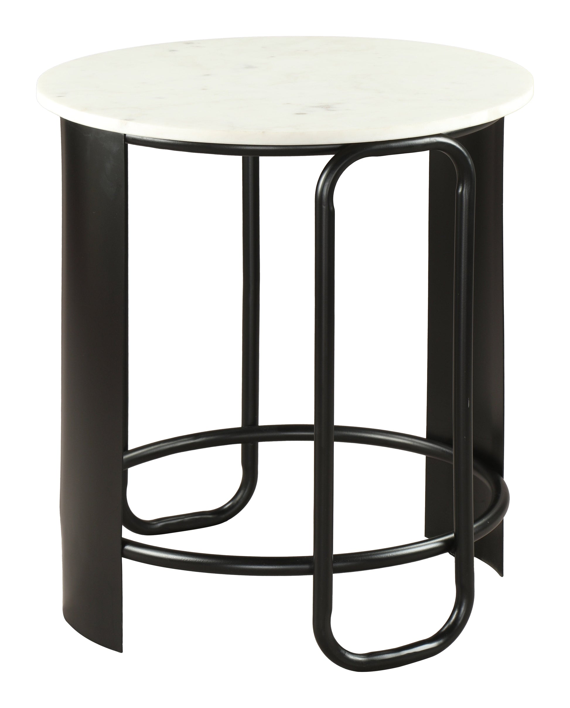 Obel White & Black Side Table - Ornate Home