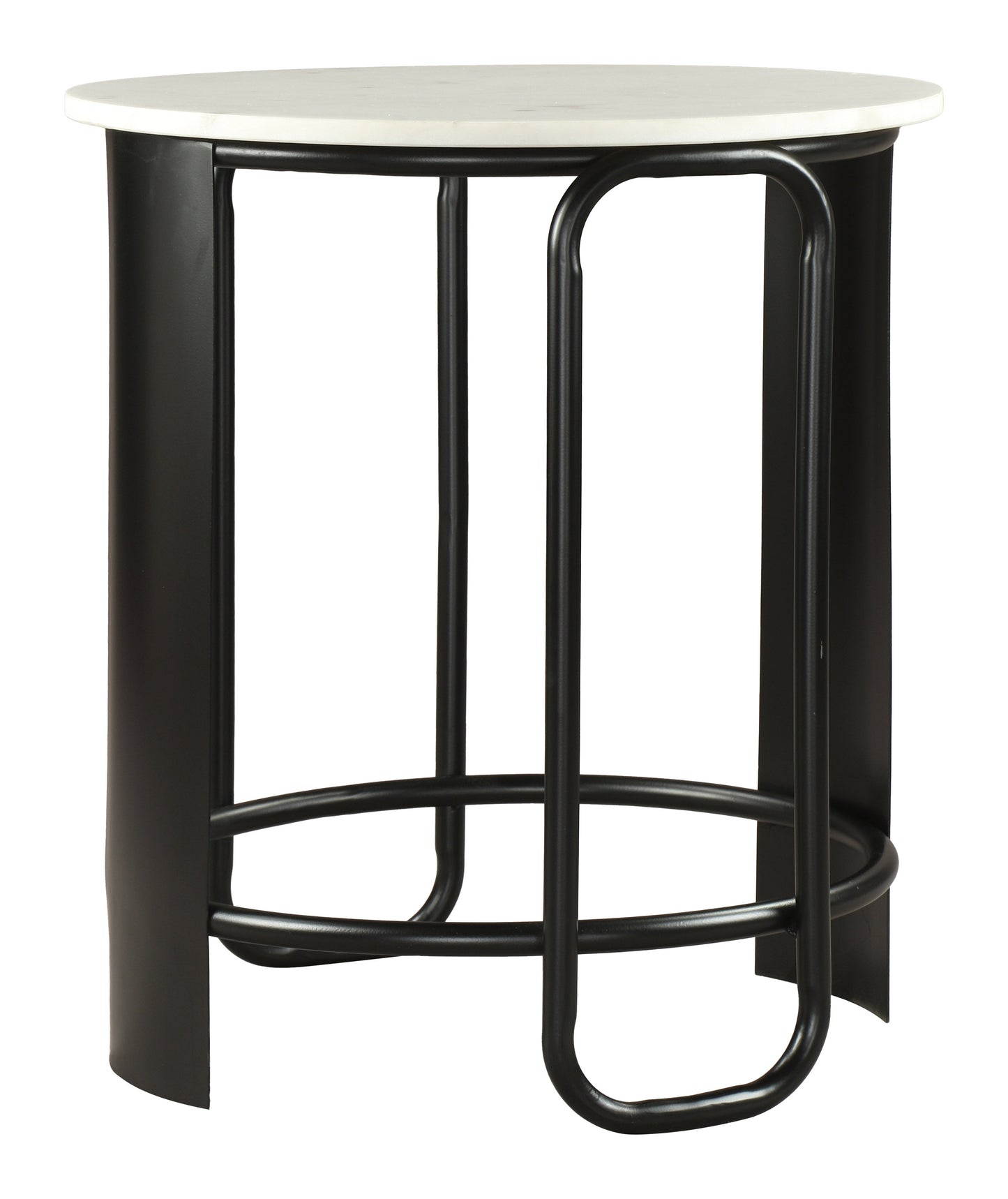 Obel White & Black Side Table - Ornate Home