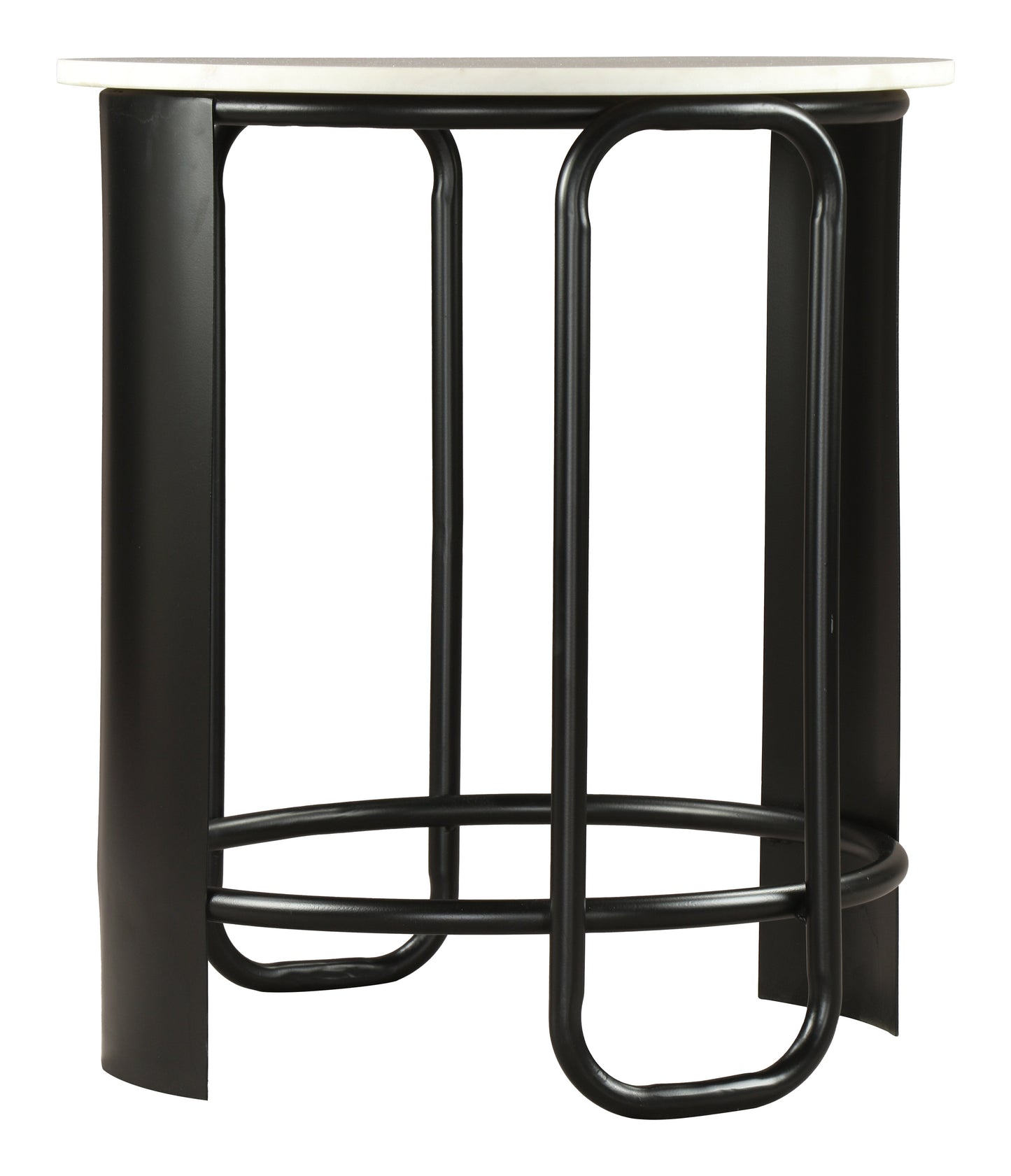 Obel White & Black Side Table - Ornate Home