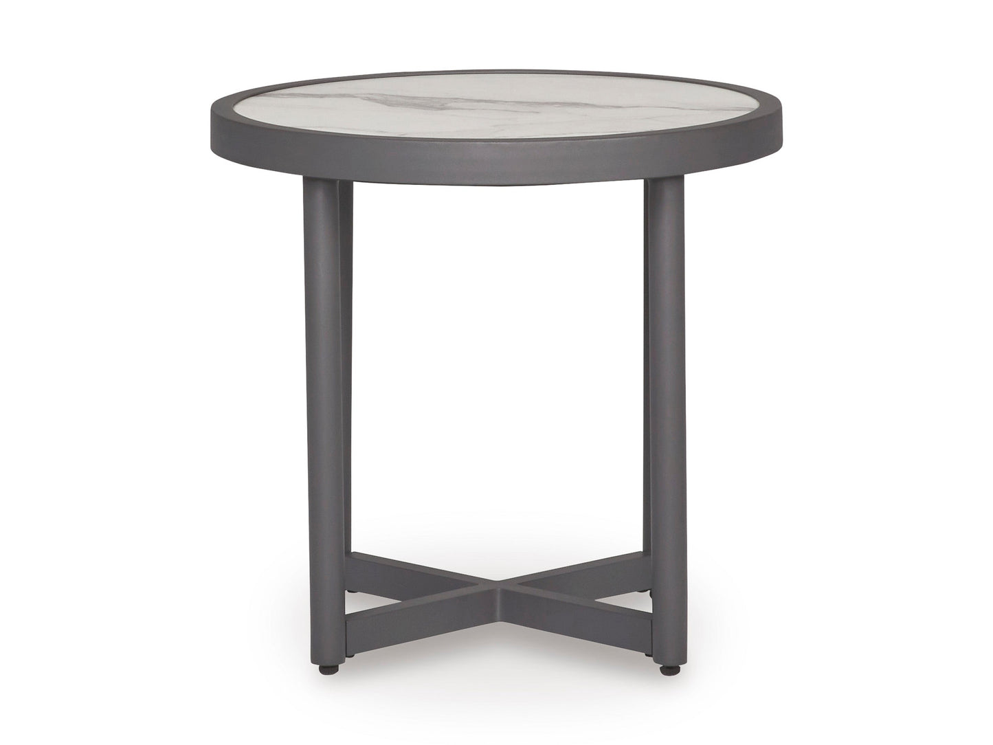 Ocean Beach Gray Round End Table- Viva Furn