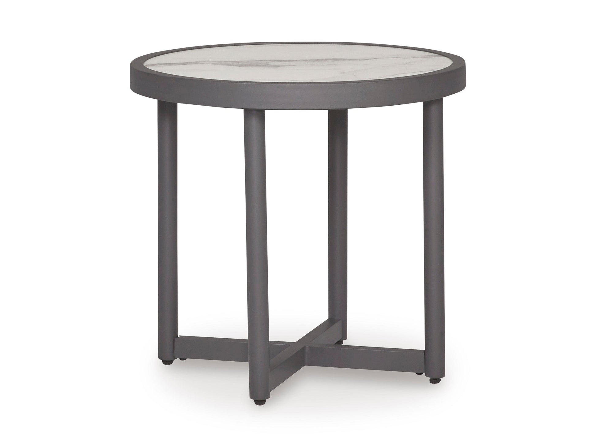 Ocean Beach Gray Round End Table- Viva Furn