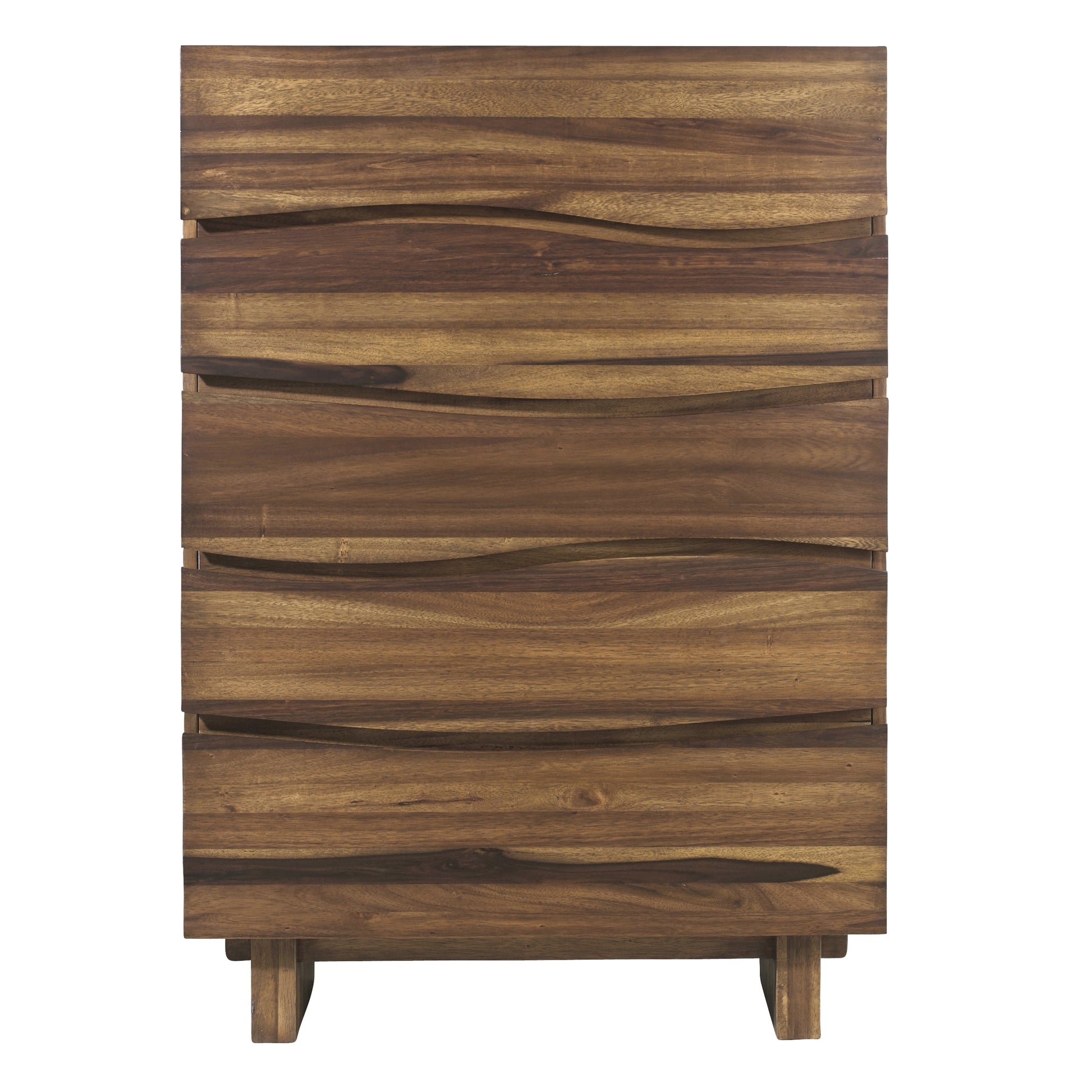Ocean Five Drawer Solid Wood Chest in Natural Sengon - Ornate Home